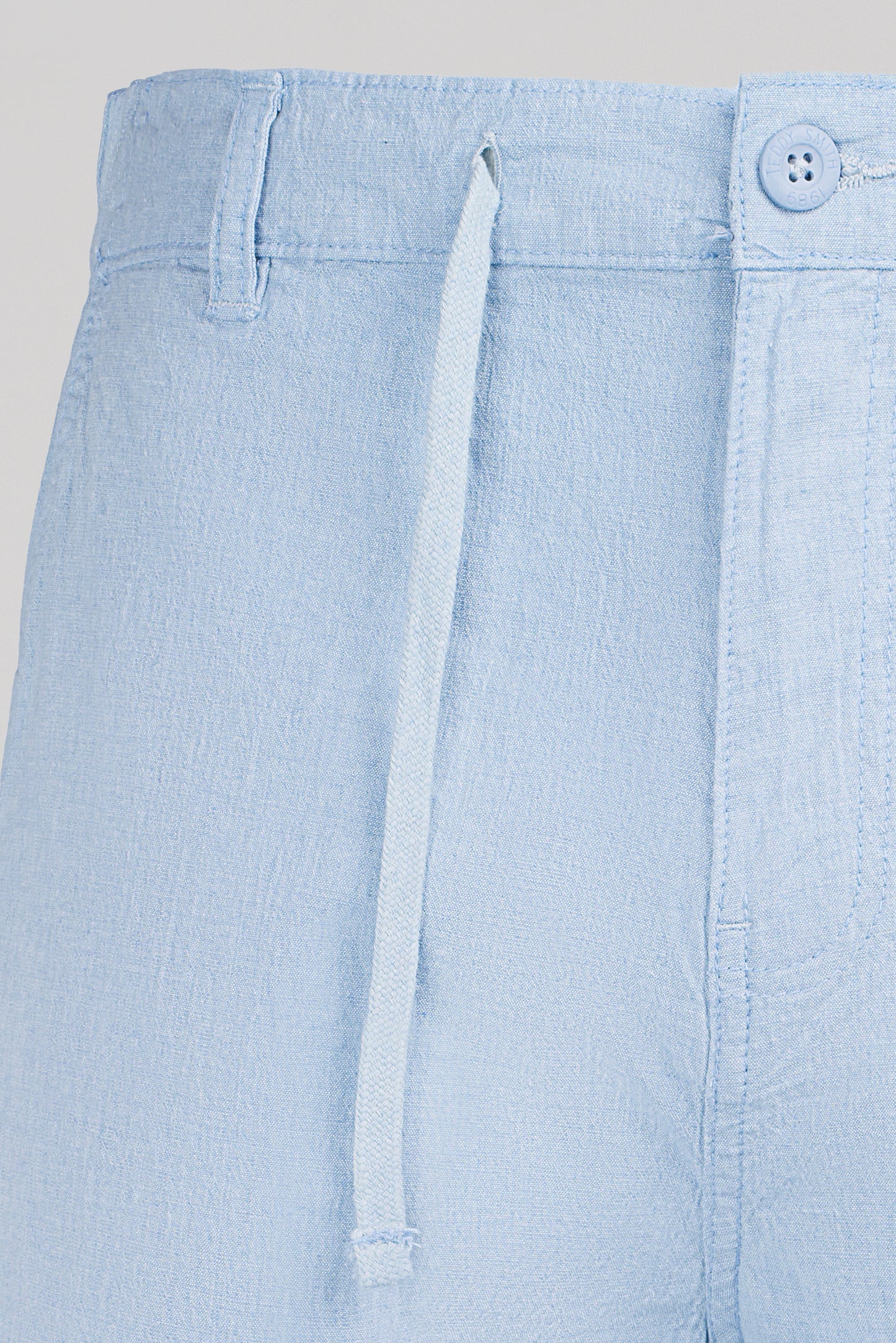 Short coton et lin S-LINEN CHINO S PASTEL BLUE - Teddy Smith