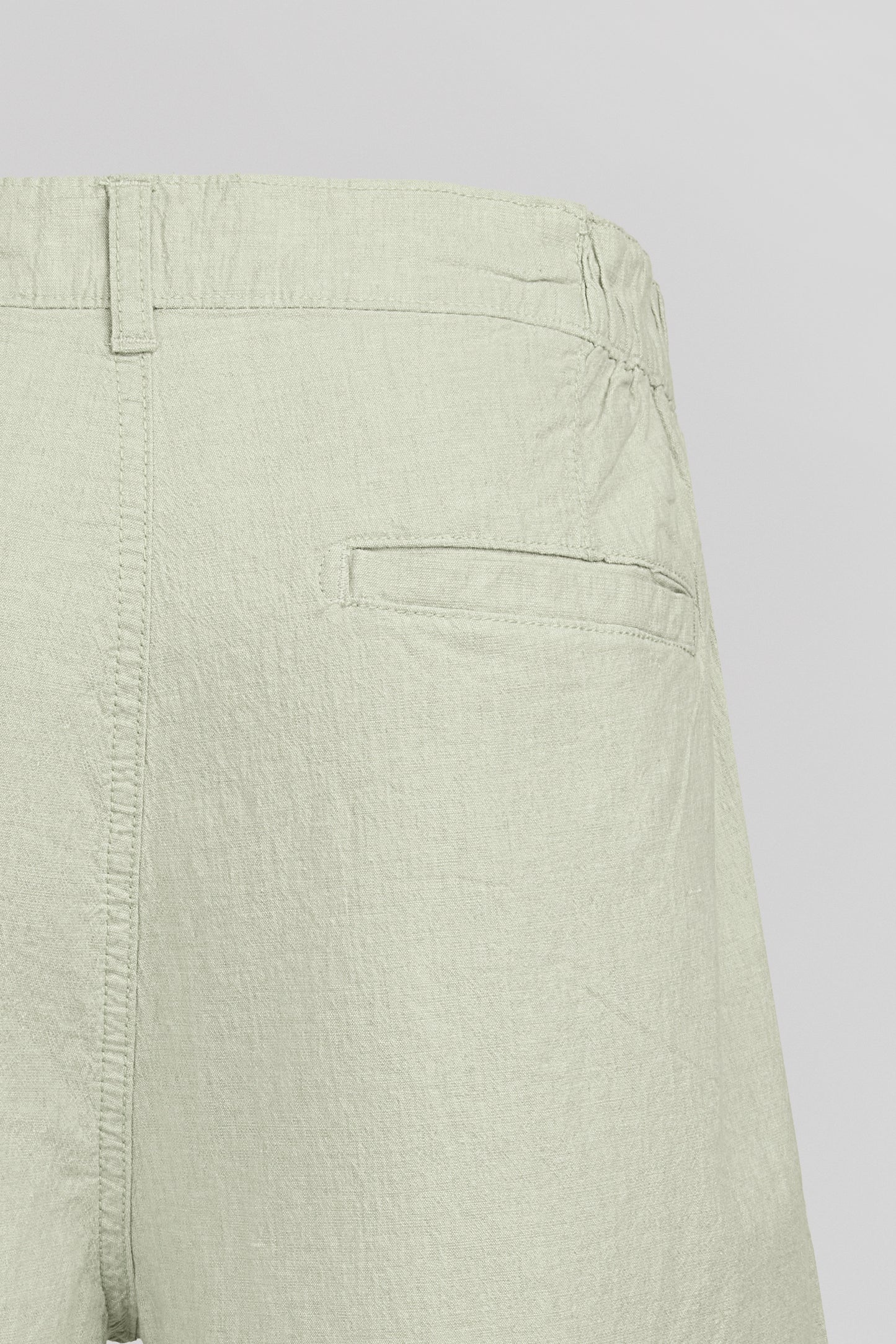 Short coton et lin S-LINEN CHINO S VERT SAUGE