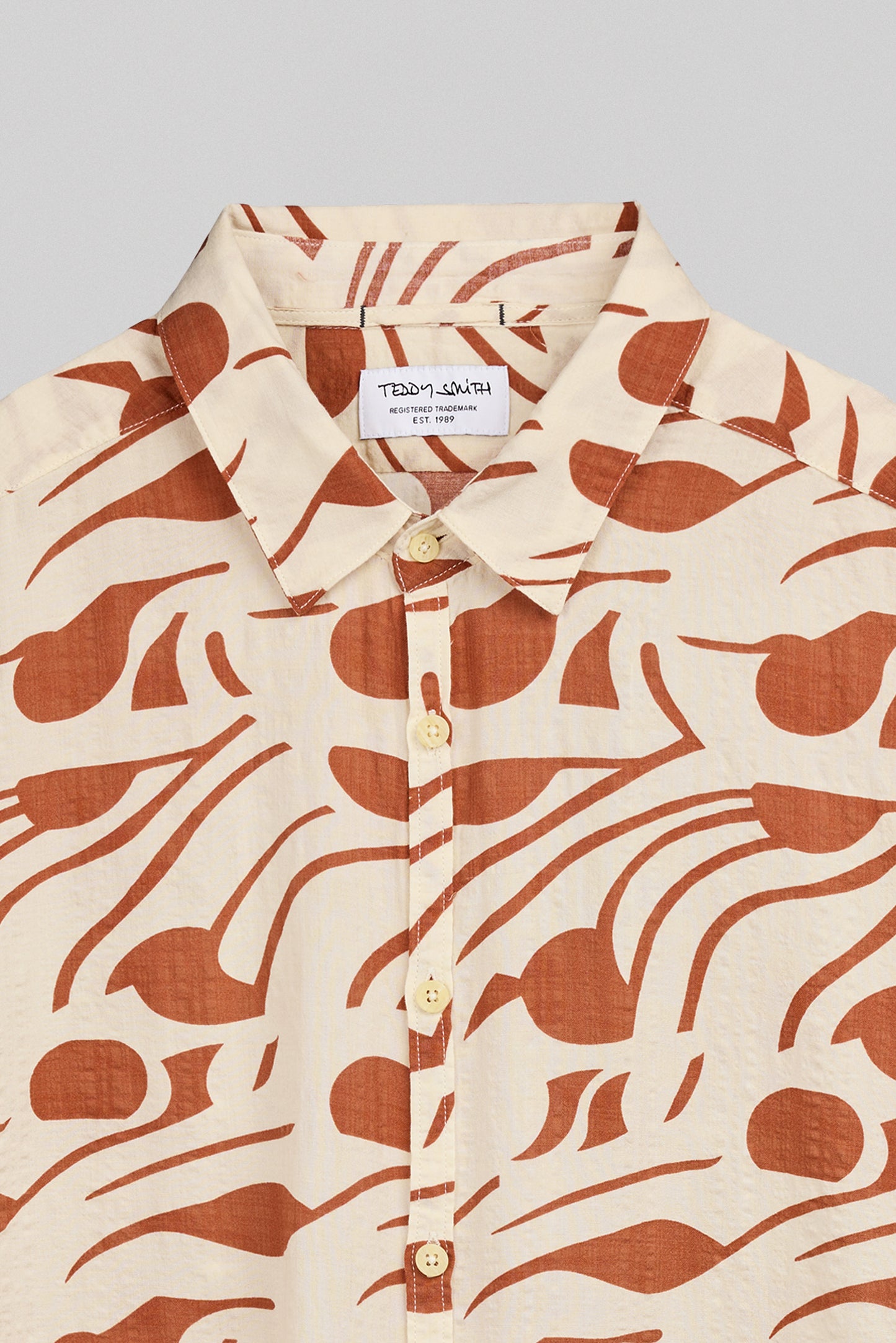 Chemise à motifs col français C-DIXON MC CREAM