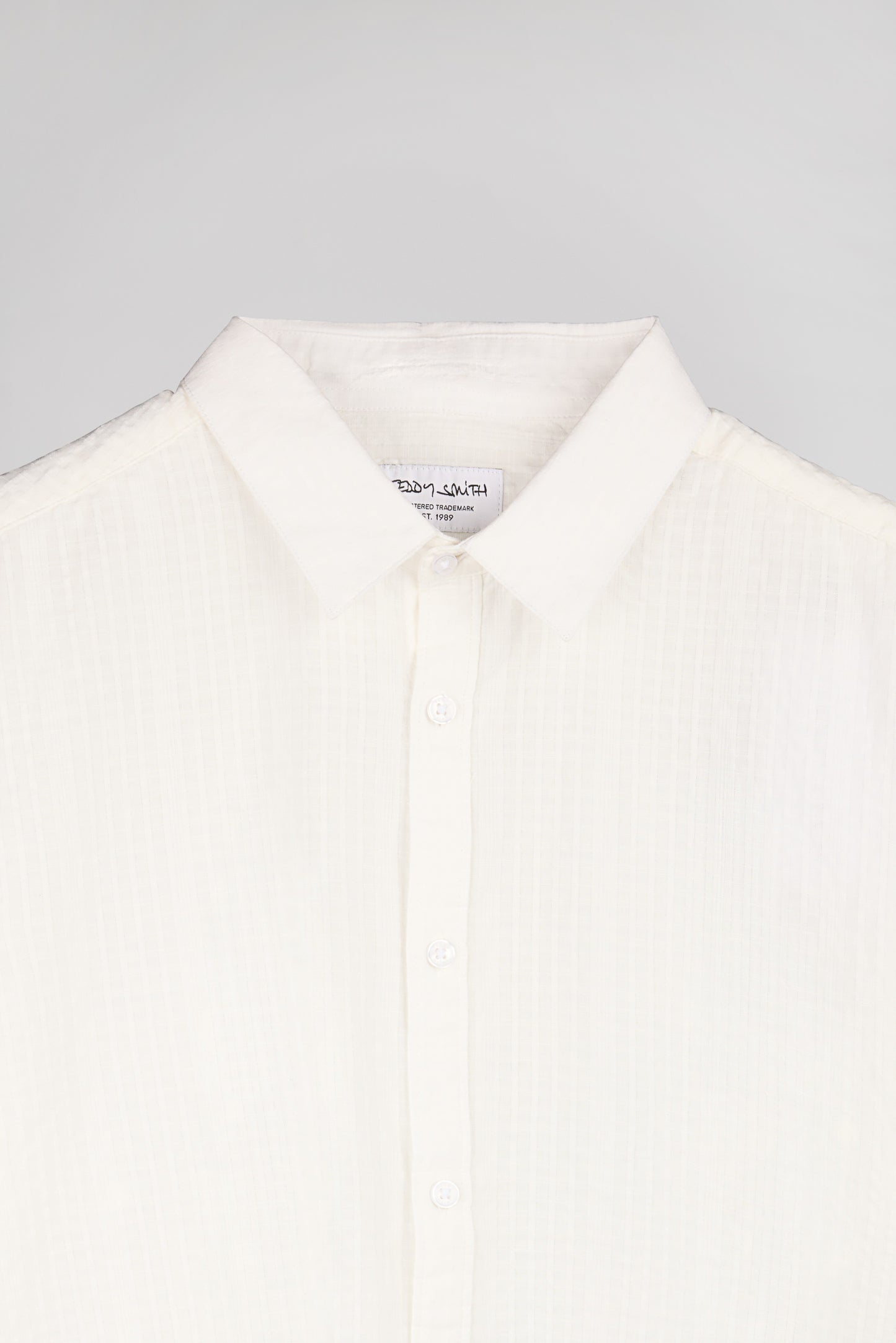 Chemise CUT 2 MC MIDDLE WHITE - Teddy Smith