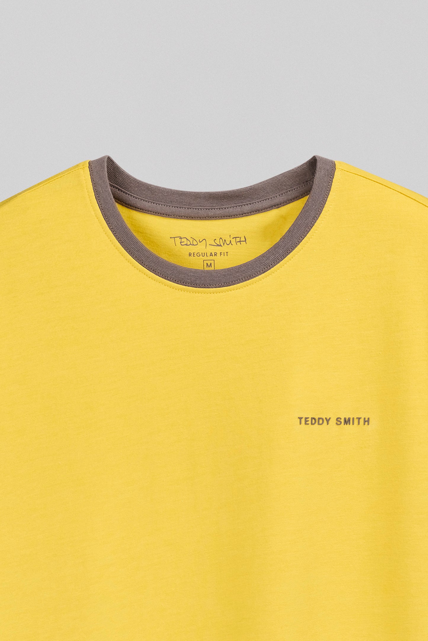 T-shirt col rond THE TEE 2 R MC JAUNE OCRE CHINE - Teddy Smith