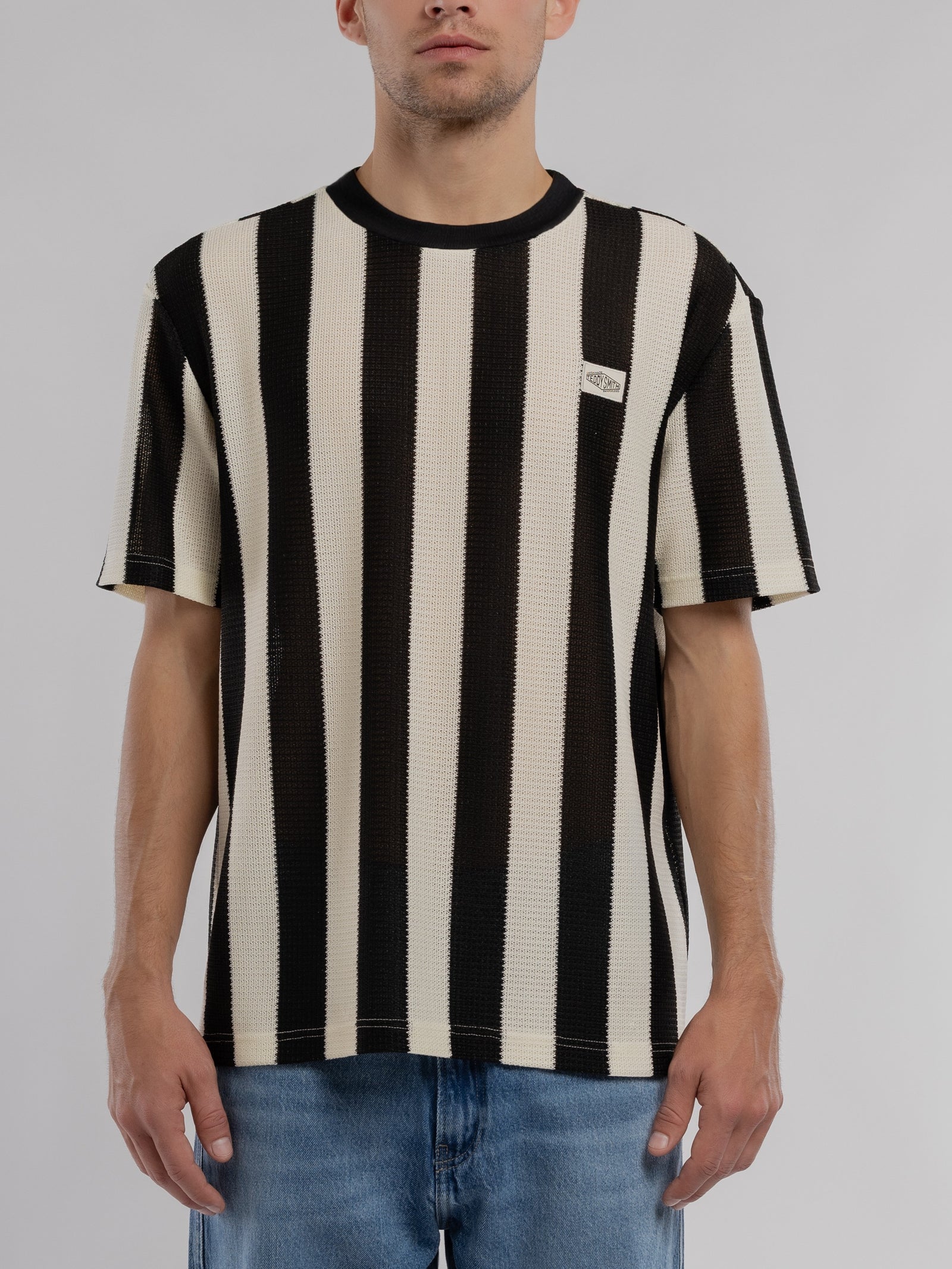 T-shirt rayé ample T-LANZ MC CREAM