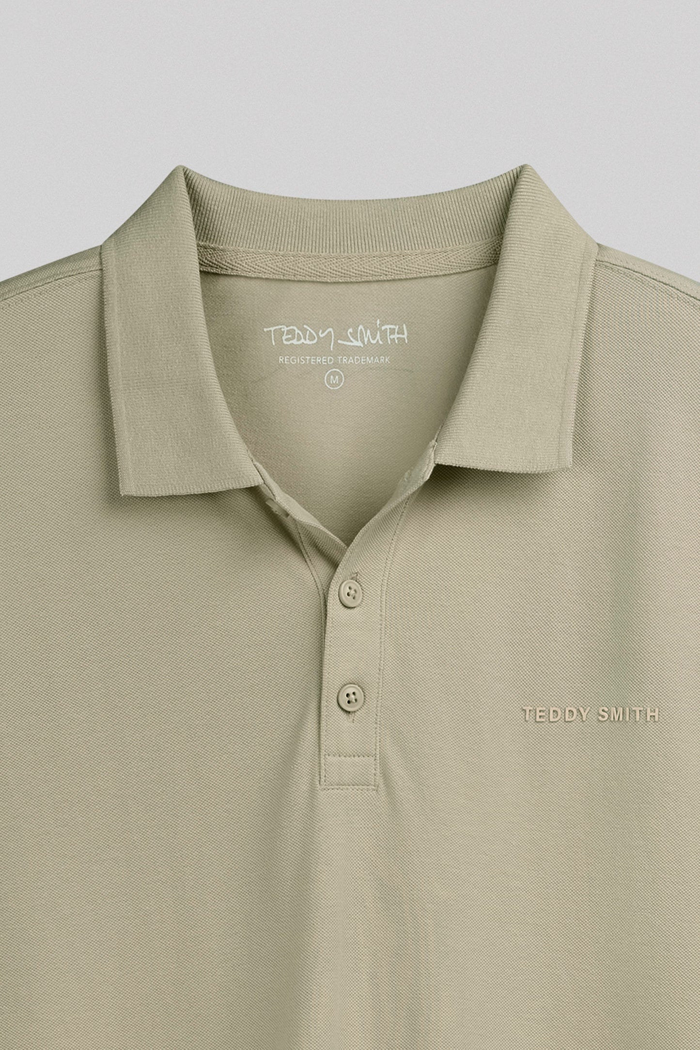 Polo piqué P-ALBAN MC BLEACH KAKI - Teddy Smith