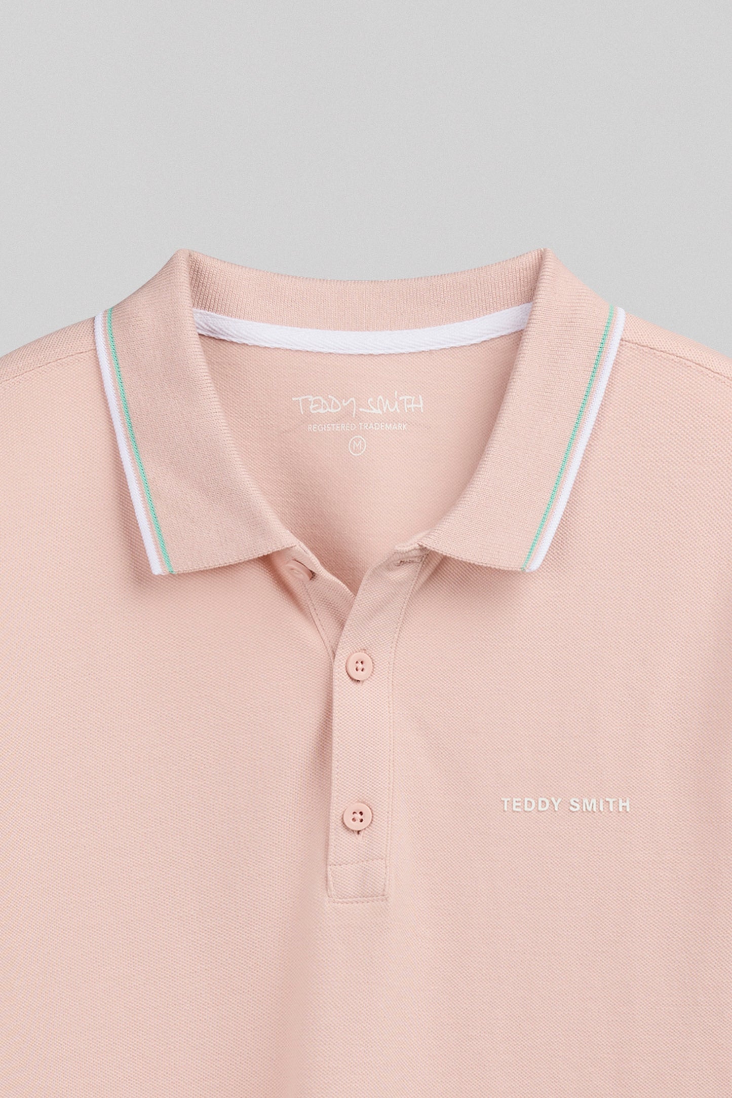 Polo piqué PASIAN 2 MC ROSE PASTEL - Teddy Smith