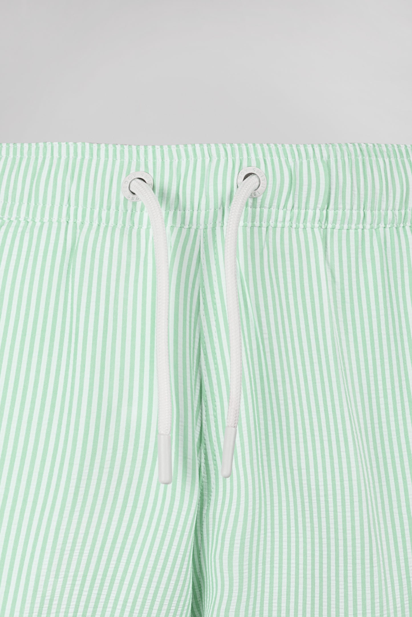 Short de bain seersucker rayé S-PABLO VERT MENTHE - Teddy Smith