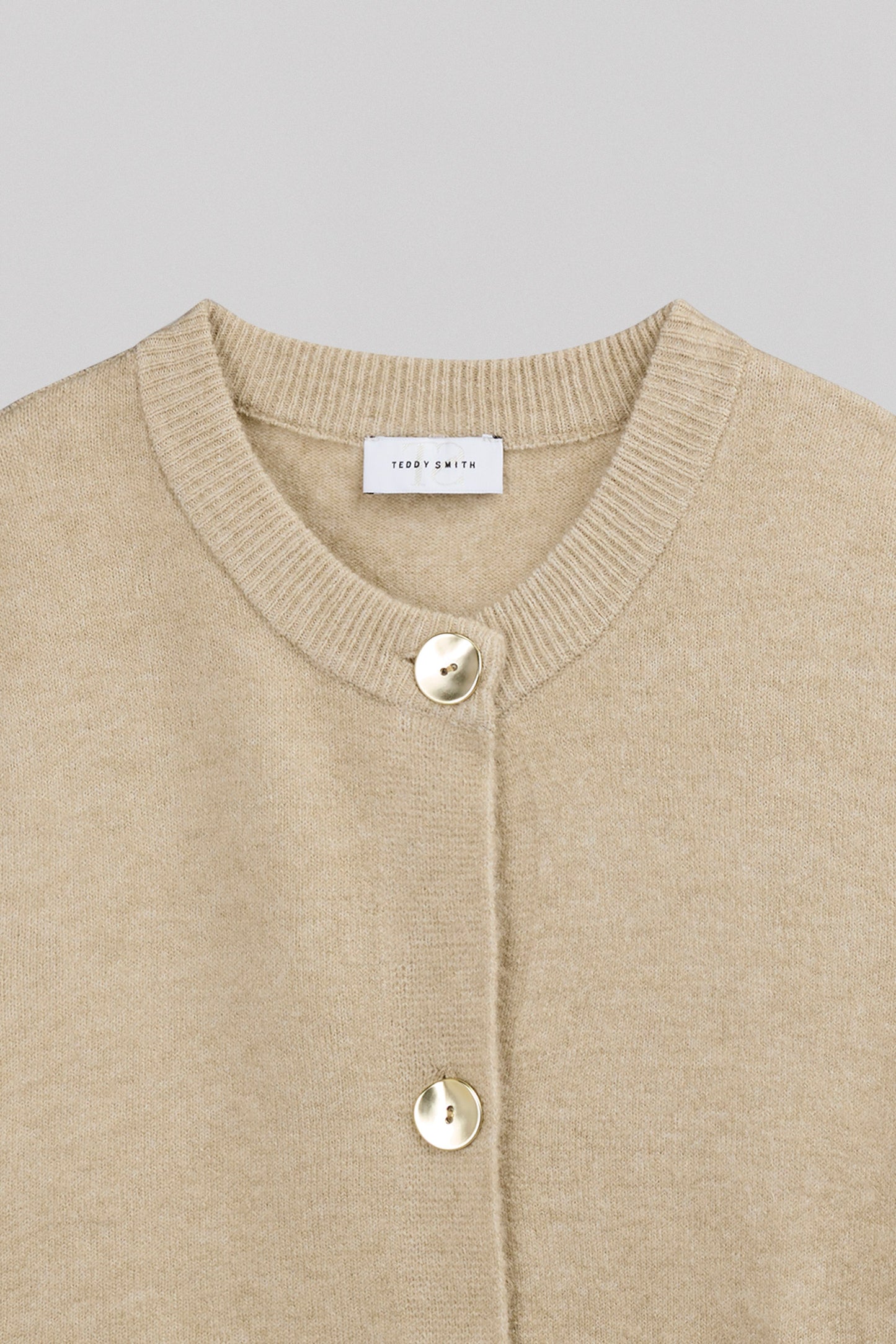 Gilet col rond sans manches G-HAZEL SOFT GREGE - Teddy Smith