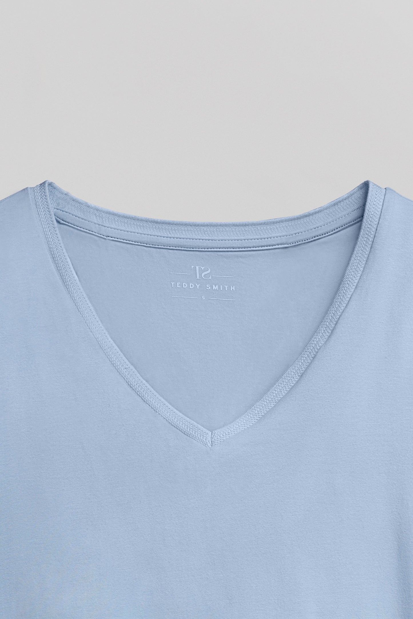 T-shirt col V T-MIA MC BLEU NUAGEUX - Teddy Smith