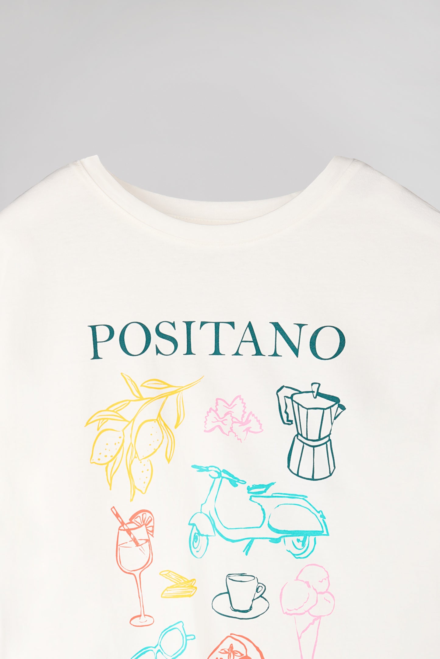 T-shirt T-ITALIA MC MIDDLE WHITE - Teddy Smith