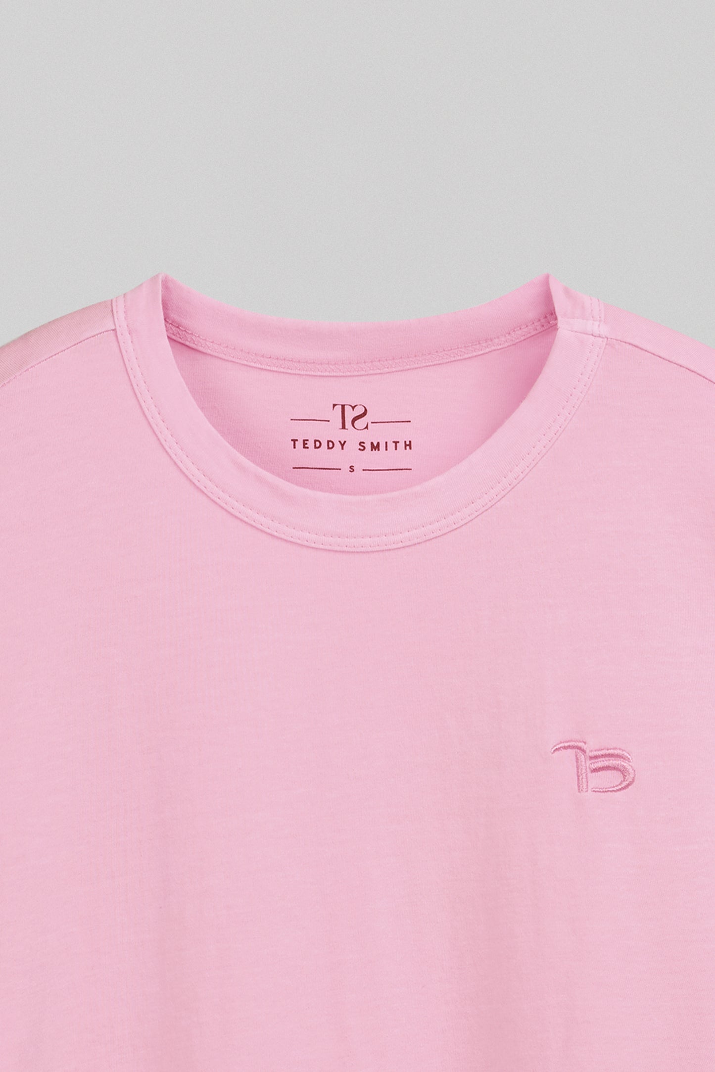 T-shirt col rond T-LAVA MC ROSE BONBON - Teddy Smith