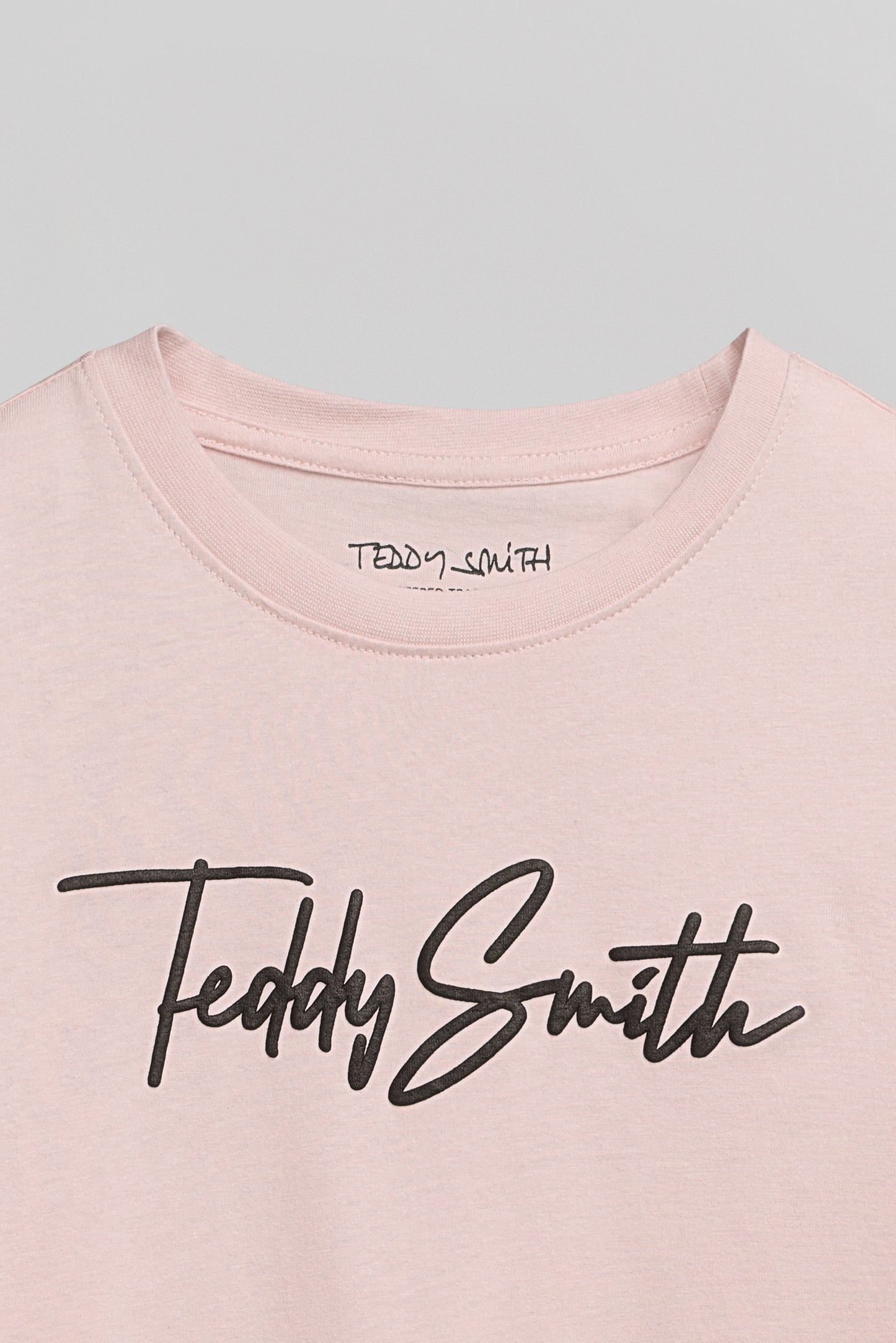 T-shirt col rond T-EVAN MC JR ROSE PASTEL - Teddy Smith