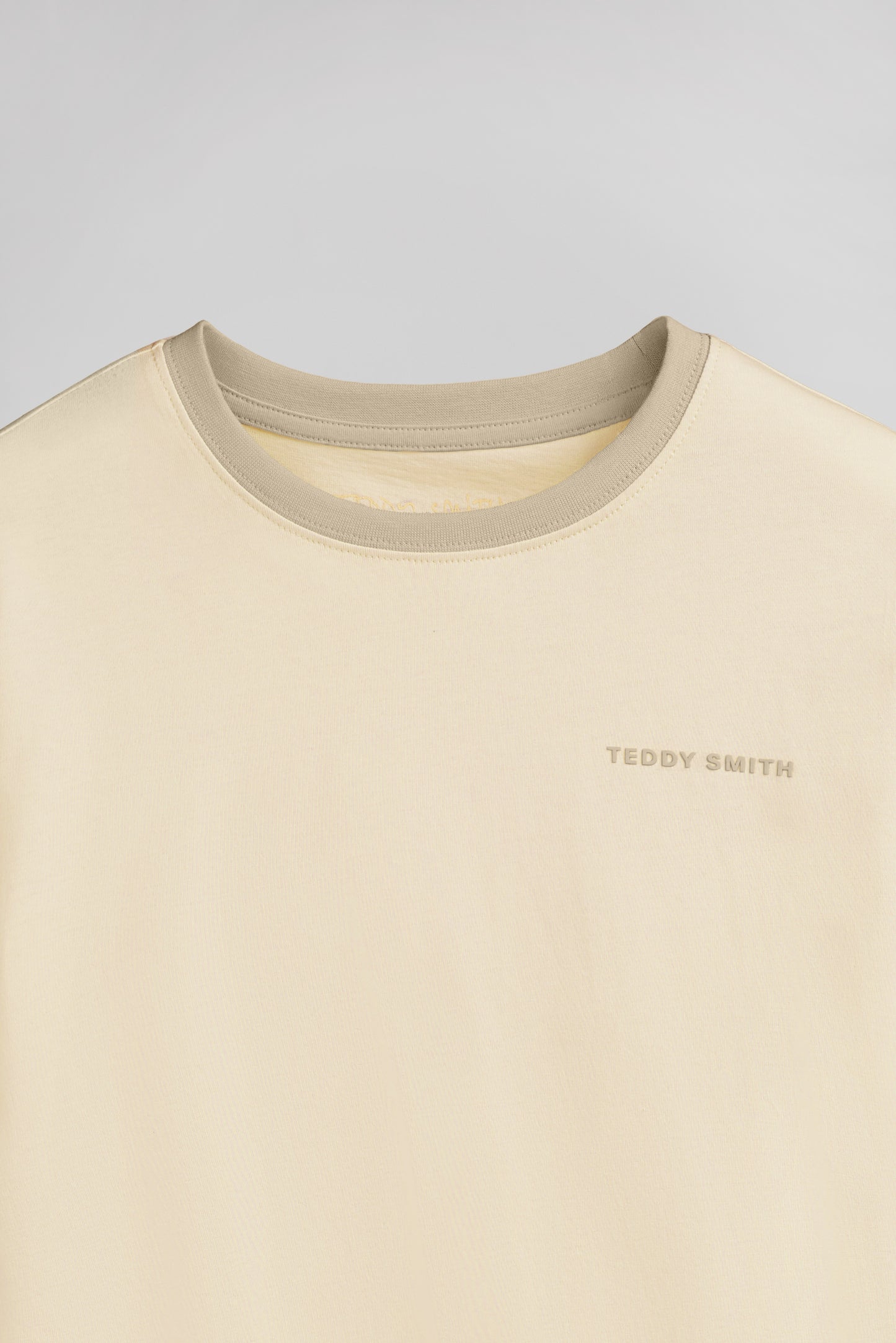 T-shirt col rond THE TEE 2 R MC JR NATUREL - Teddy Smith