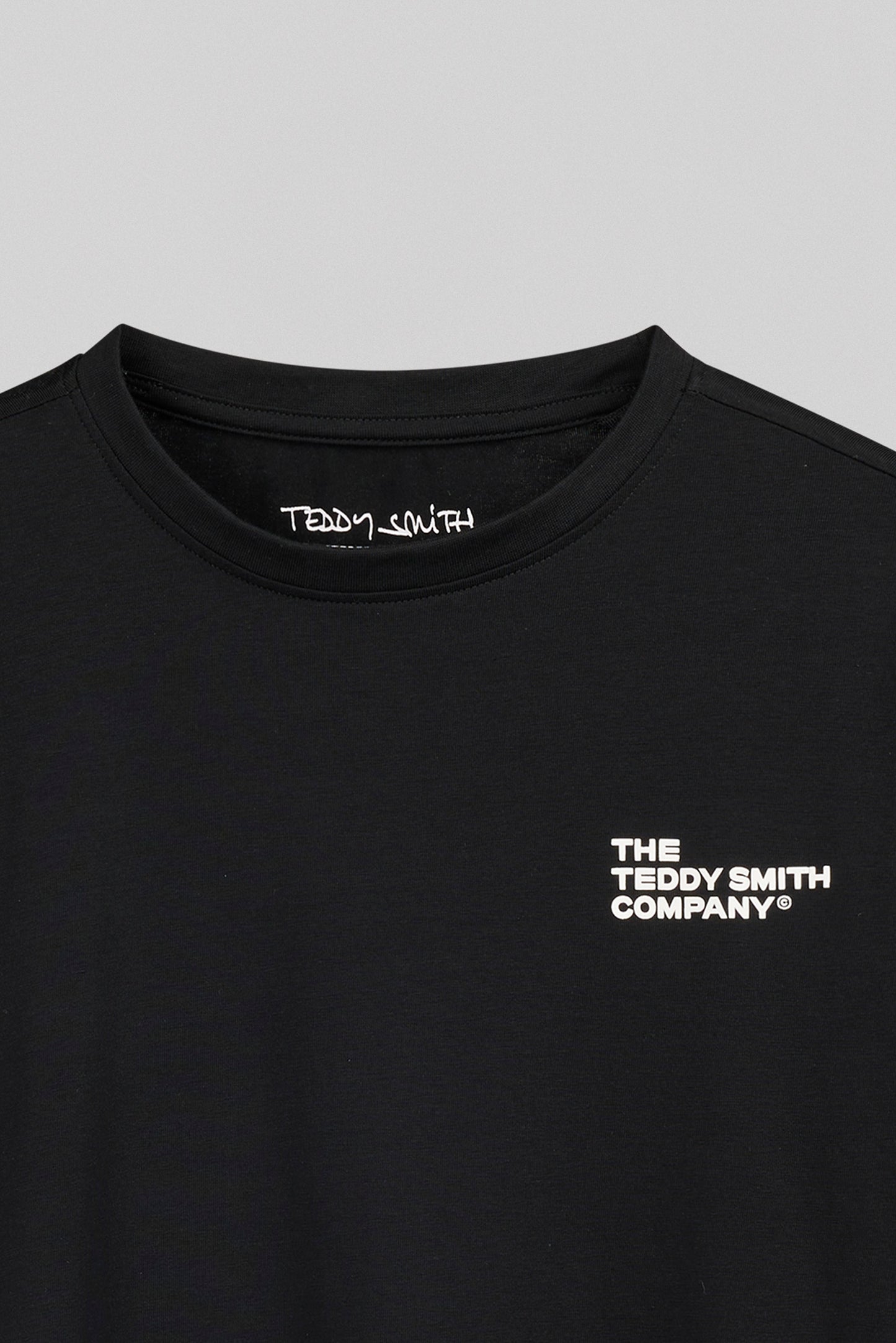 T-shirt ajusté T-COMPANY MC JR NOIR - Teddy Smith