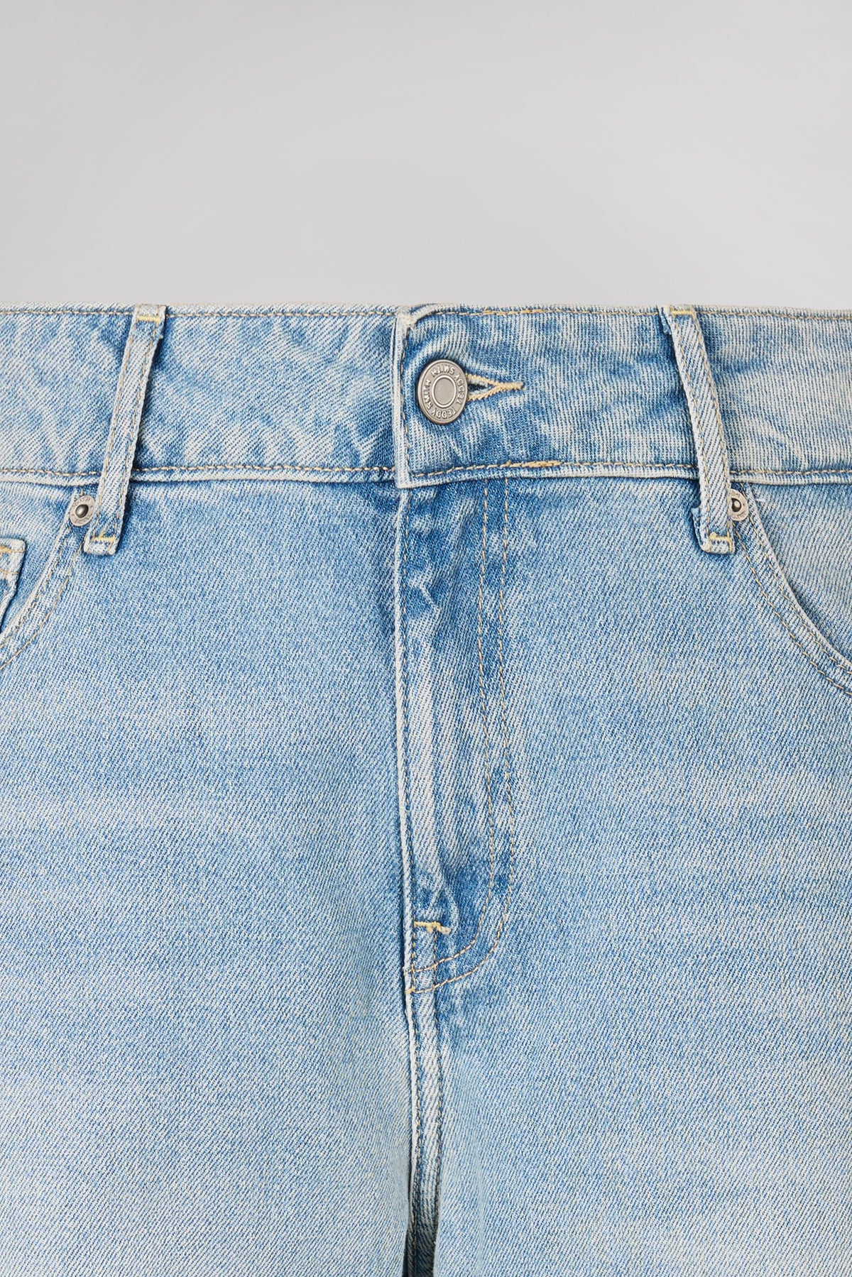 Jean droit taille basse TOMBOY FRIPP/INDIGO CLAIR - Teddy Smith