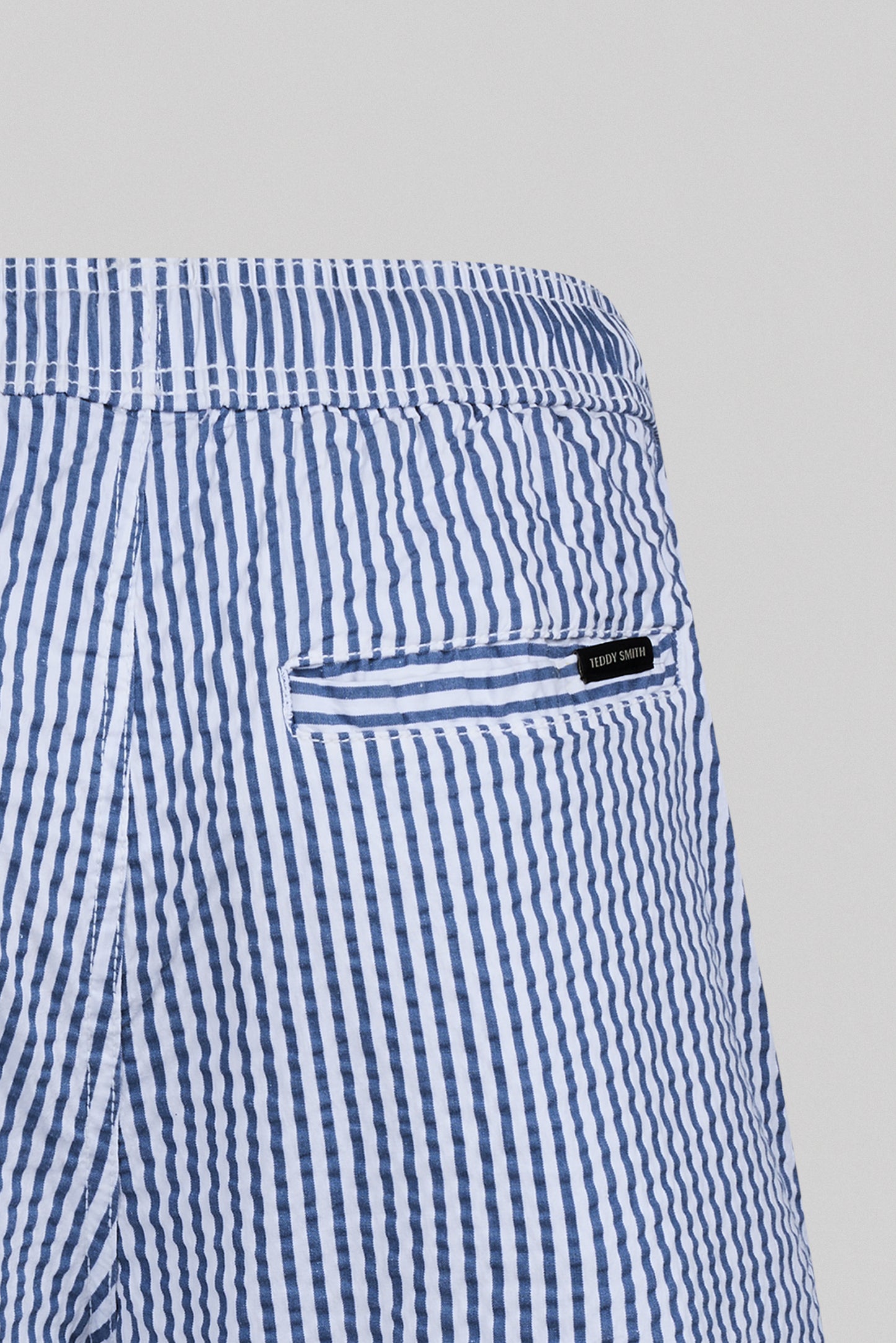 Short bicolore tissé effet gaufré S-TOMINO SH FADED INDIGO