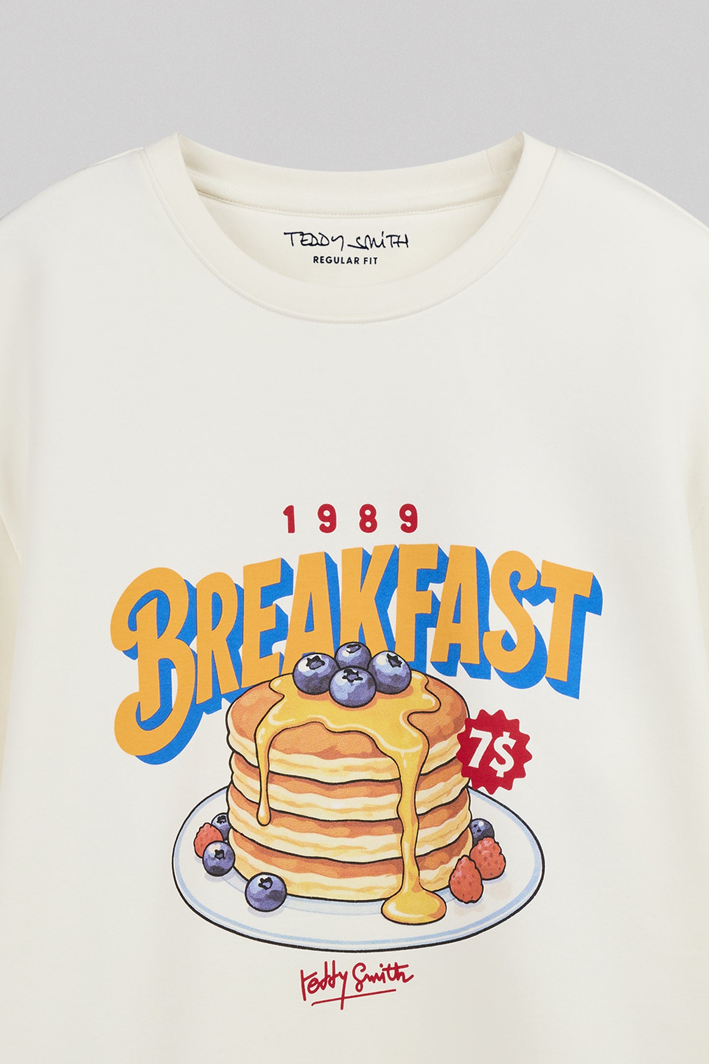 Sweat col rond S-BREAKFAST RC MIDDLE WHITE