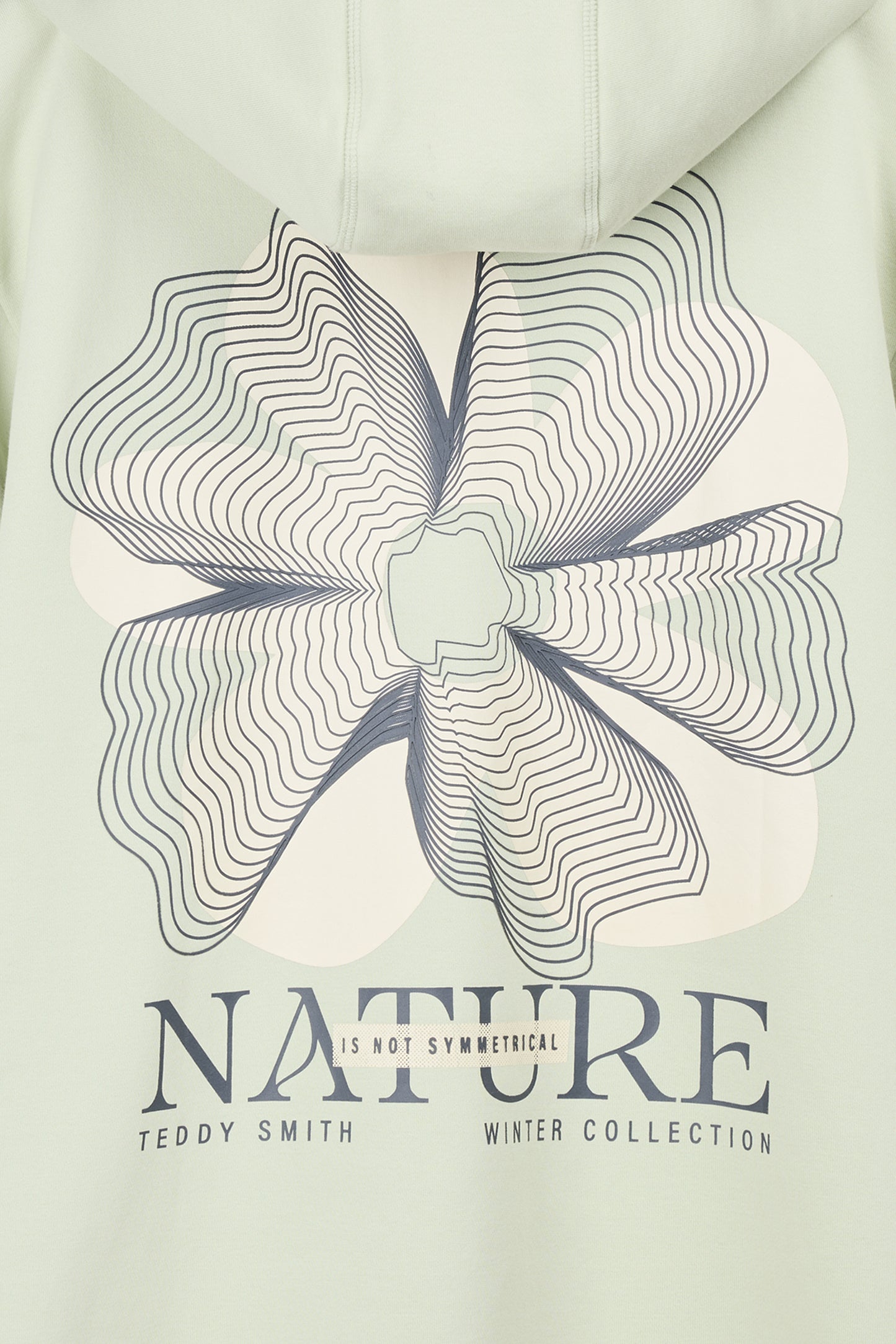 Sweat S-NATURE HOODY VERT NACRE