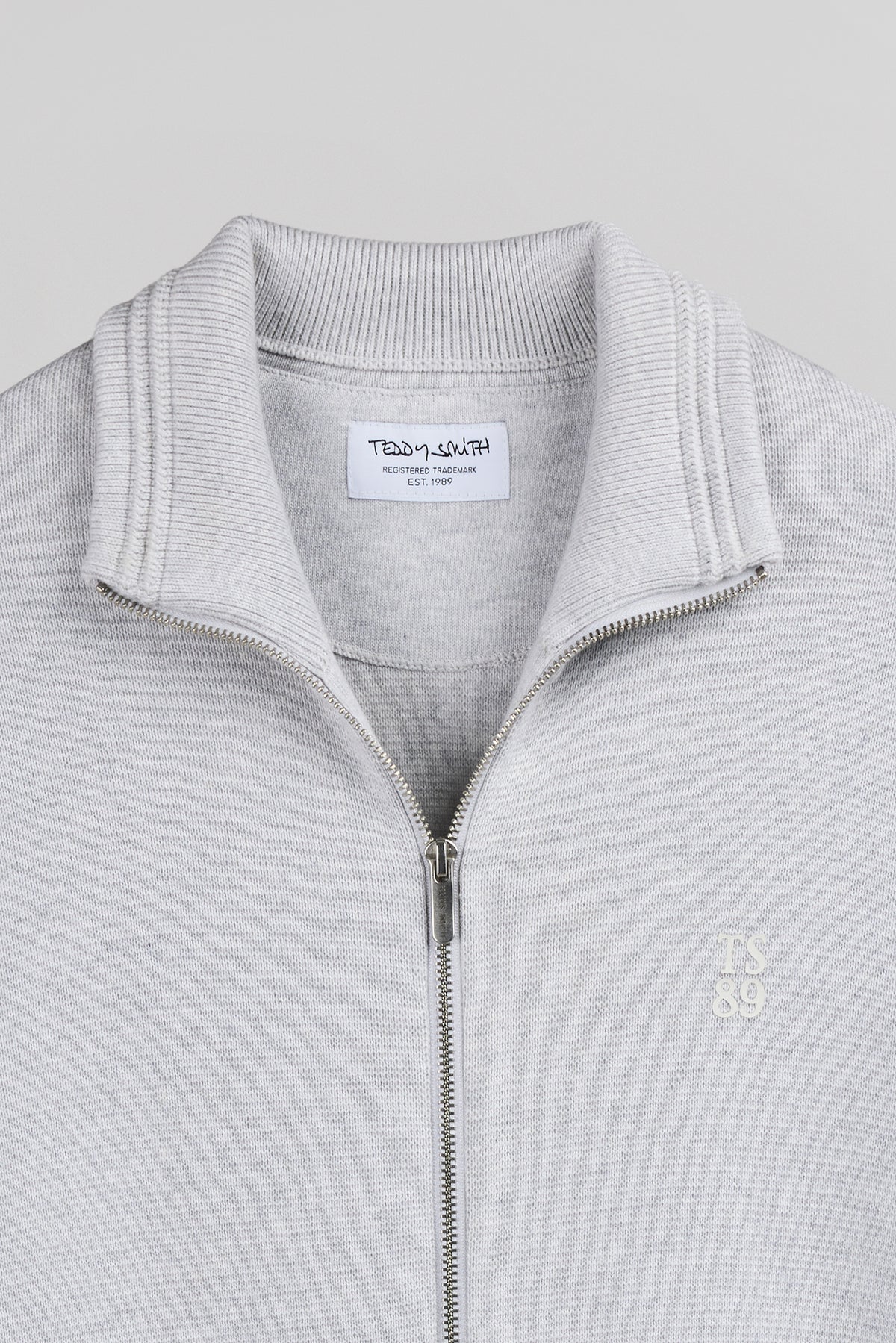 Gilet zippé col montant G-ETTORE 2 WHITE MELANGE
