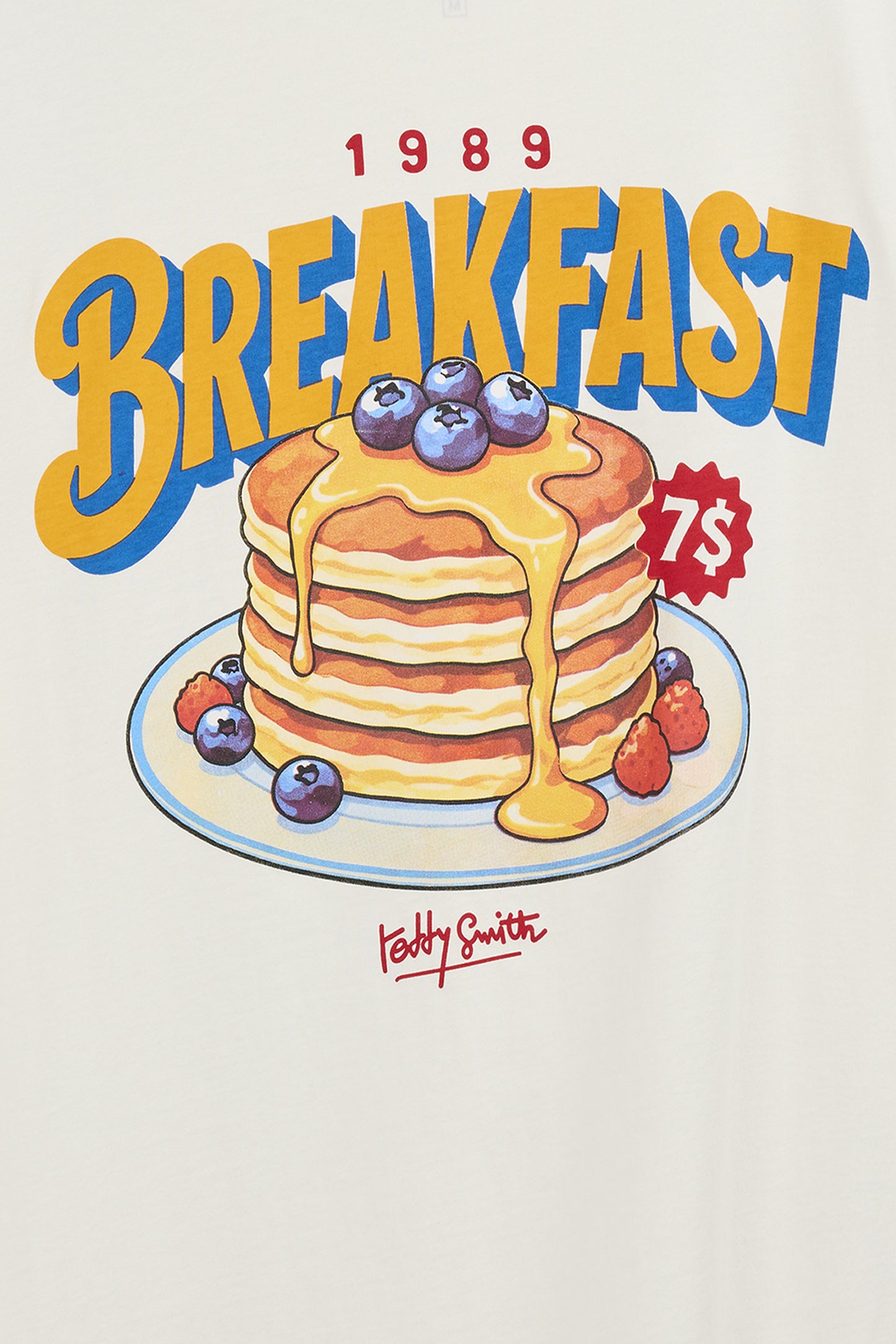 T-shirt T-BREAKFAST MC MIDDLE WHITE