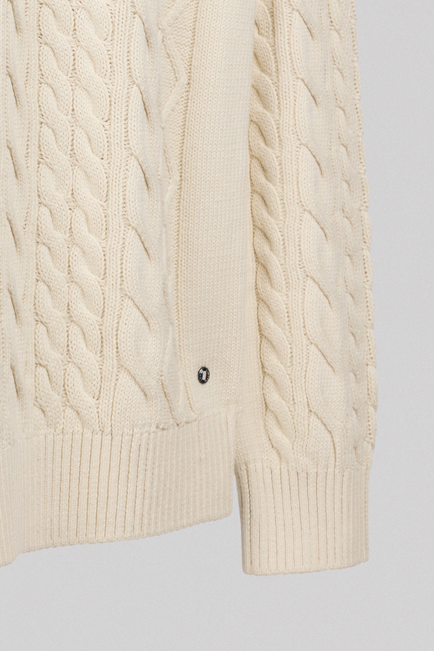 Pull col rond maille torsadée P-ARON CREAM