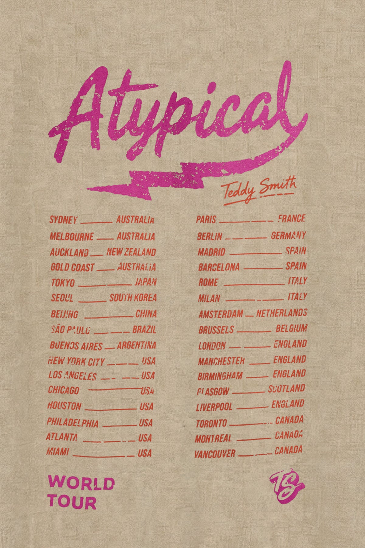 Sweat S-ATYPICAL RC WOLF BEIGE