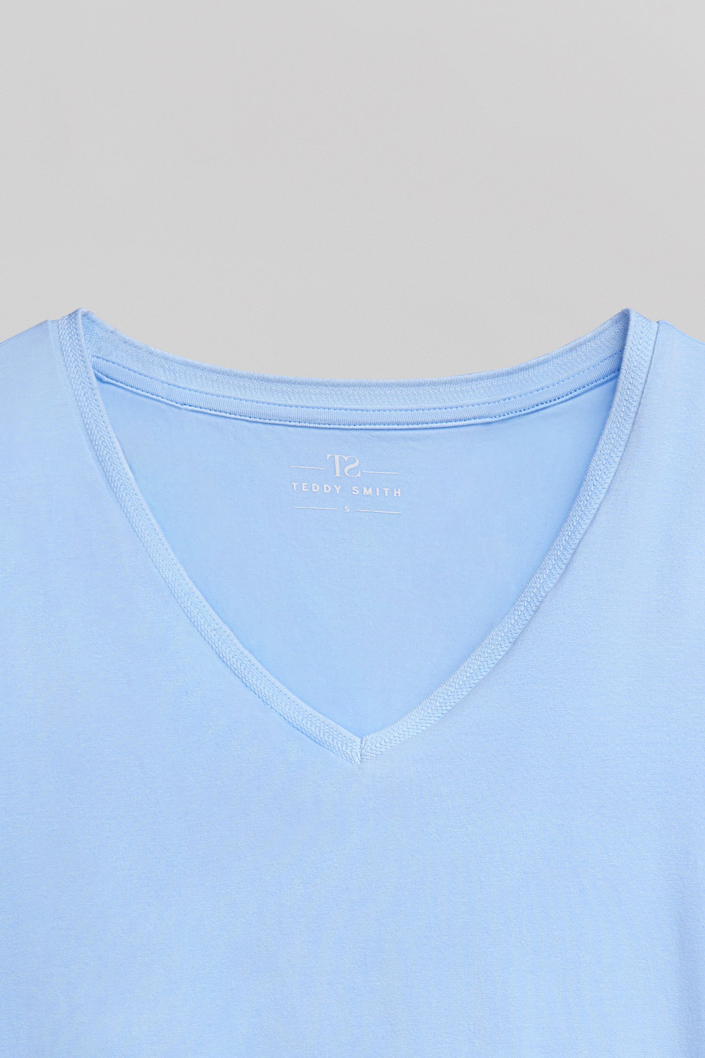 T-shirt col V T-MIA MC BLEU CIEL