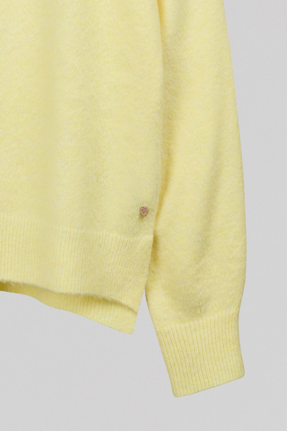 Pull ample col V P-BILLIE JAUNE CITRON CHINE - Teddy Smith