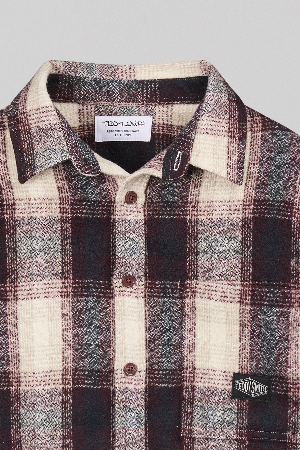 Chemise C-VALENTIN ML JR BORDEAUX FONCE