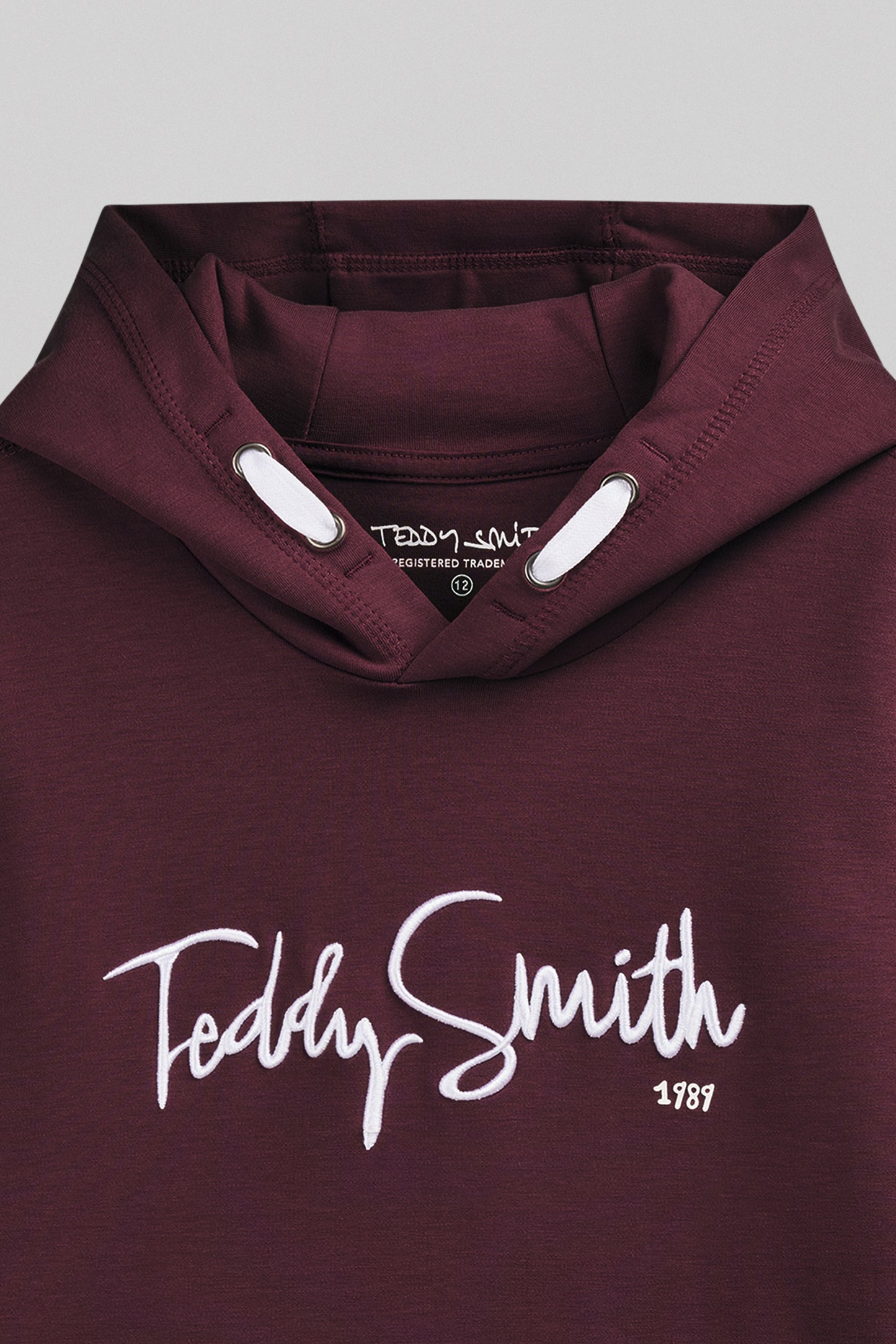 Sweat à capuche S-EVRY HOODY JR BORDEAUX FONCE