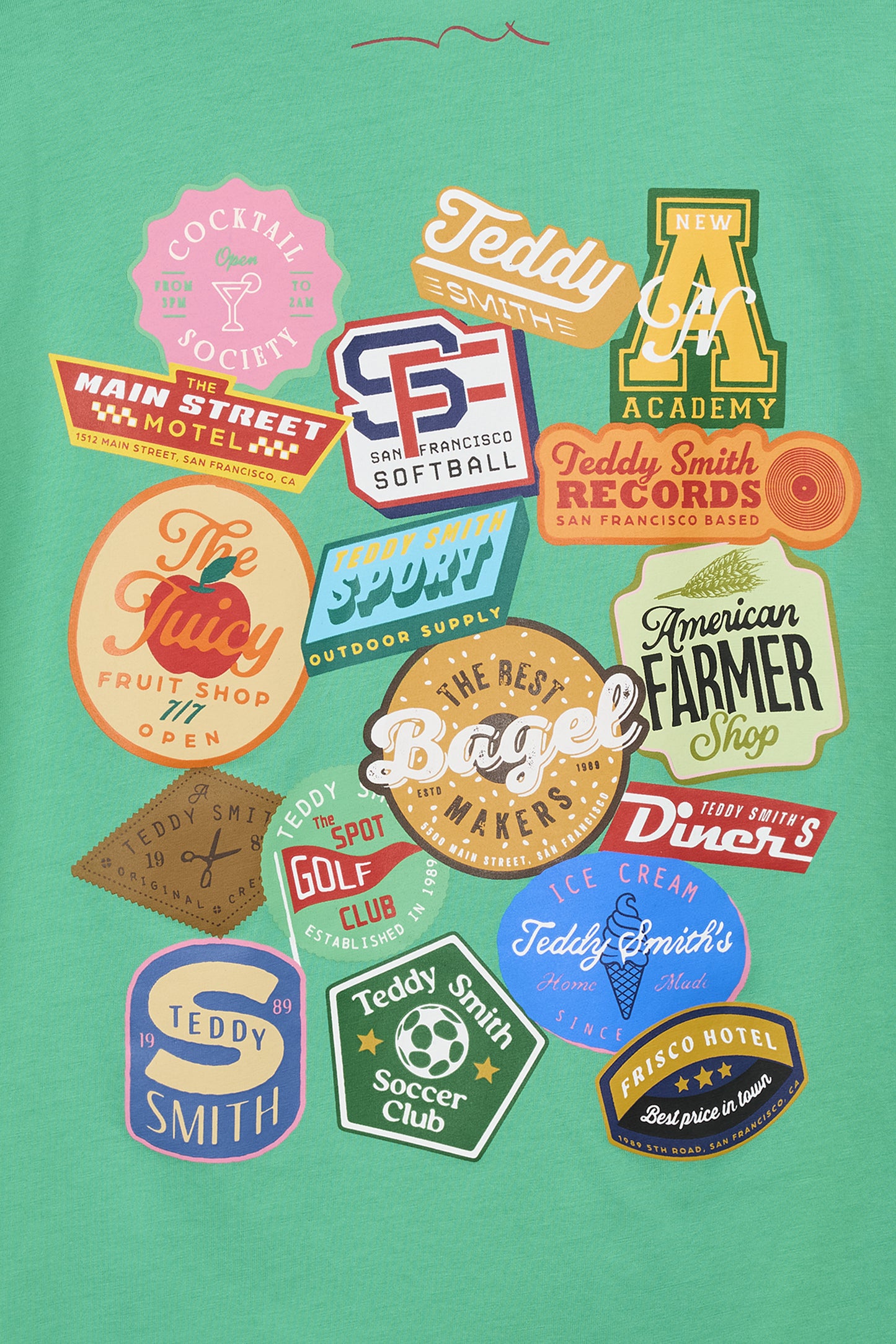 T-shirt T-BADGE MC JR CANDY GREEN