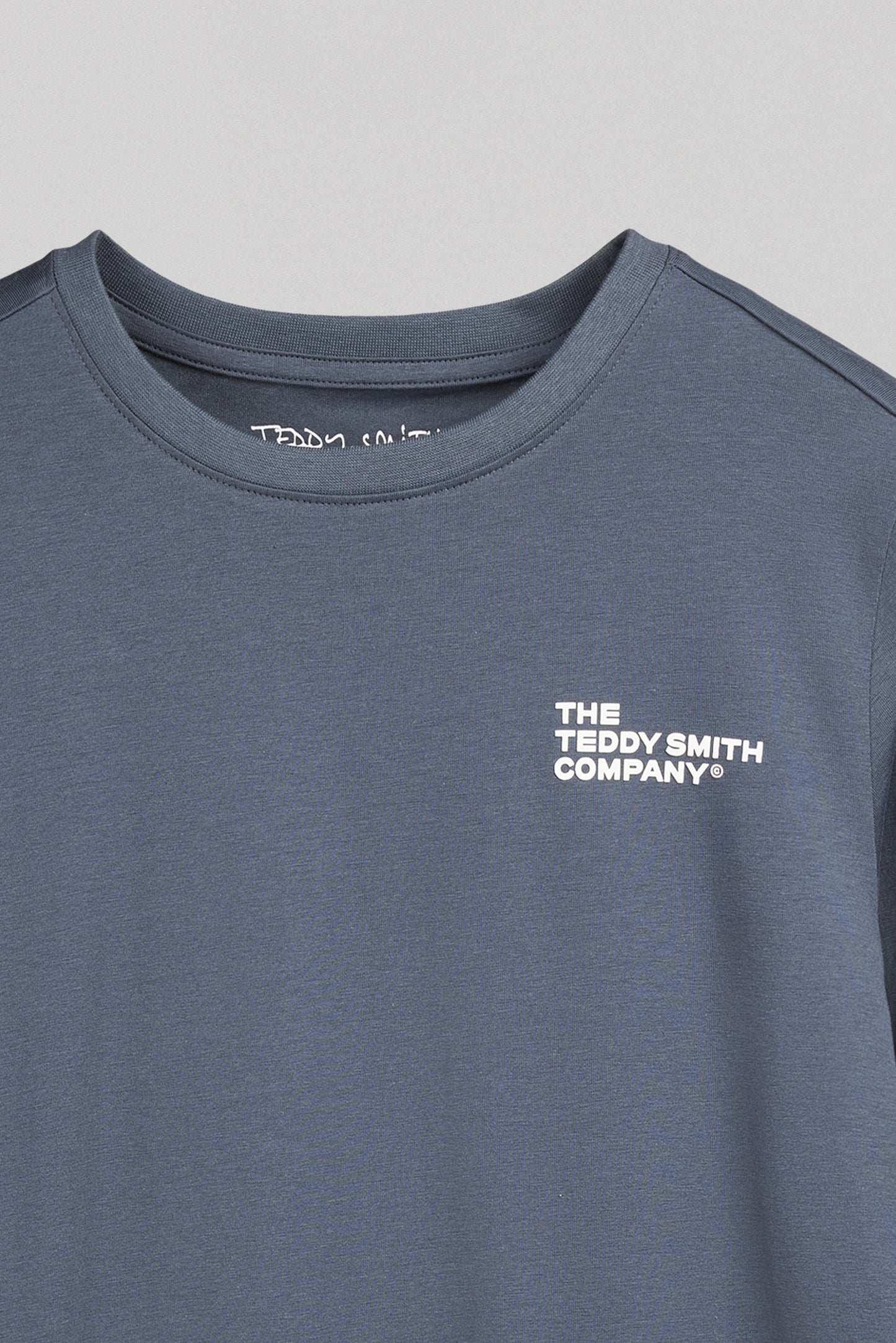 T-shirt col rond T-COMPANY ML JR GRIS METEORE