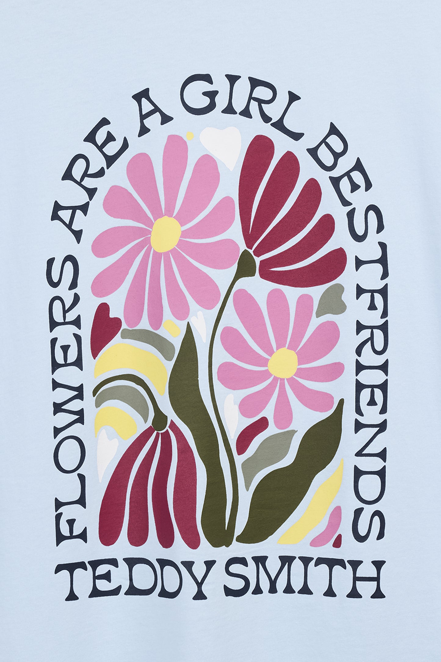 T-shirt T-FLOWA MC BLEU CLAIR