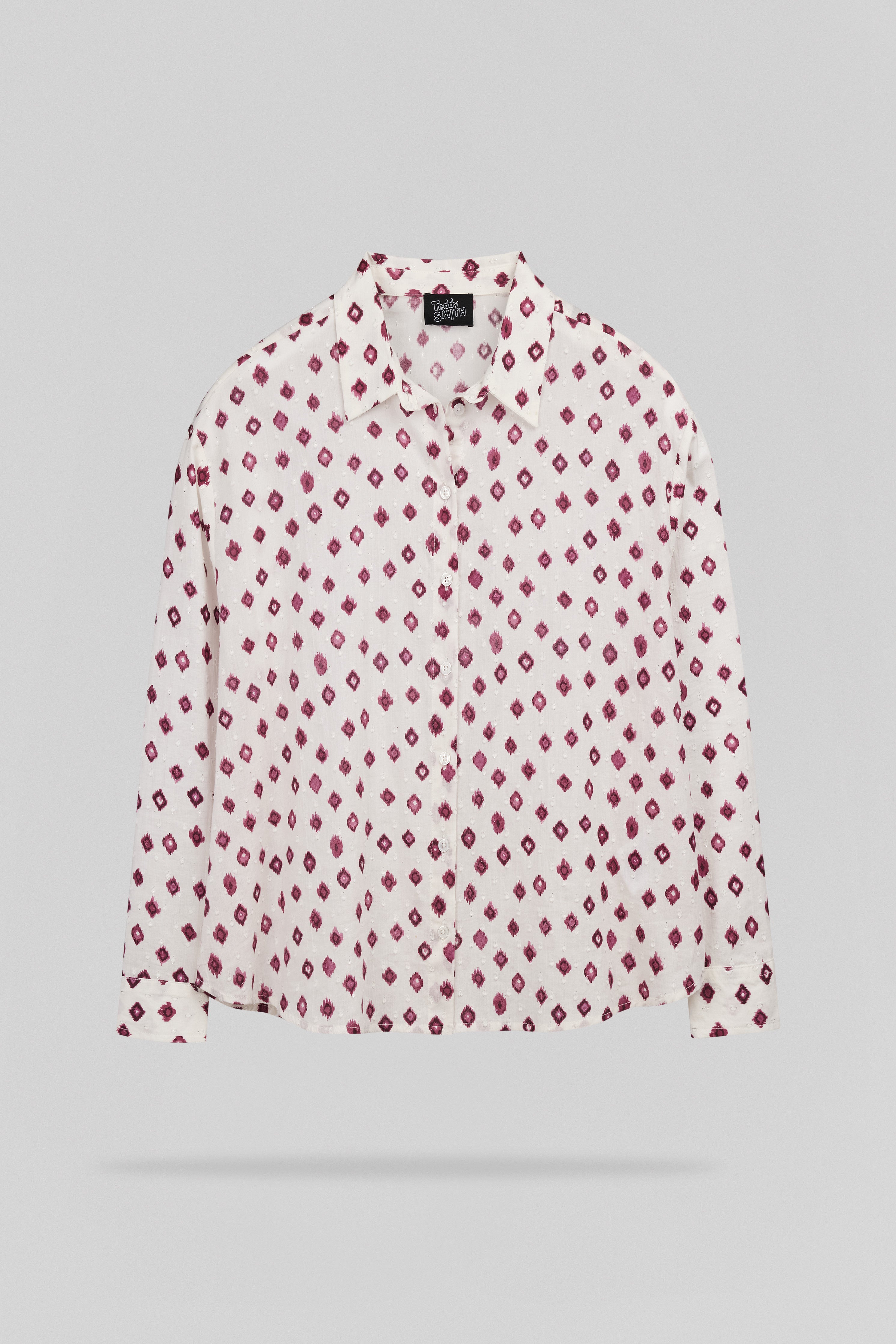 Chemise sérigraphiée coupe classique C-LIVIANA ML FRAMBOISE FONCE – Teddy  Smith