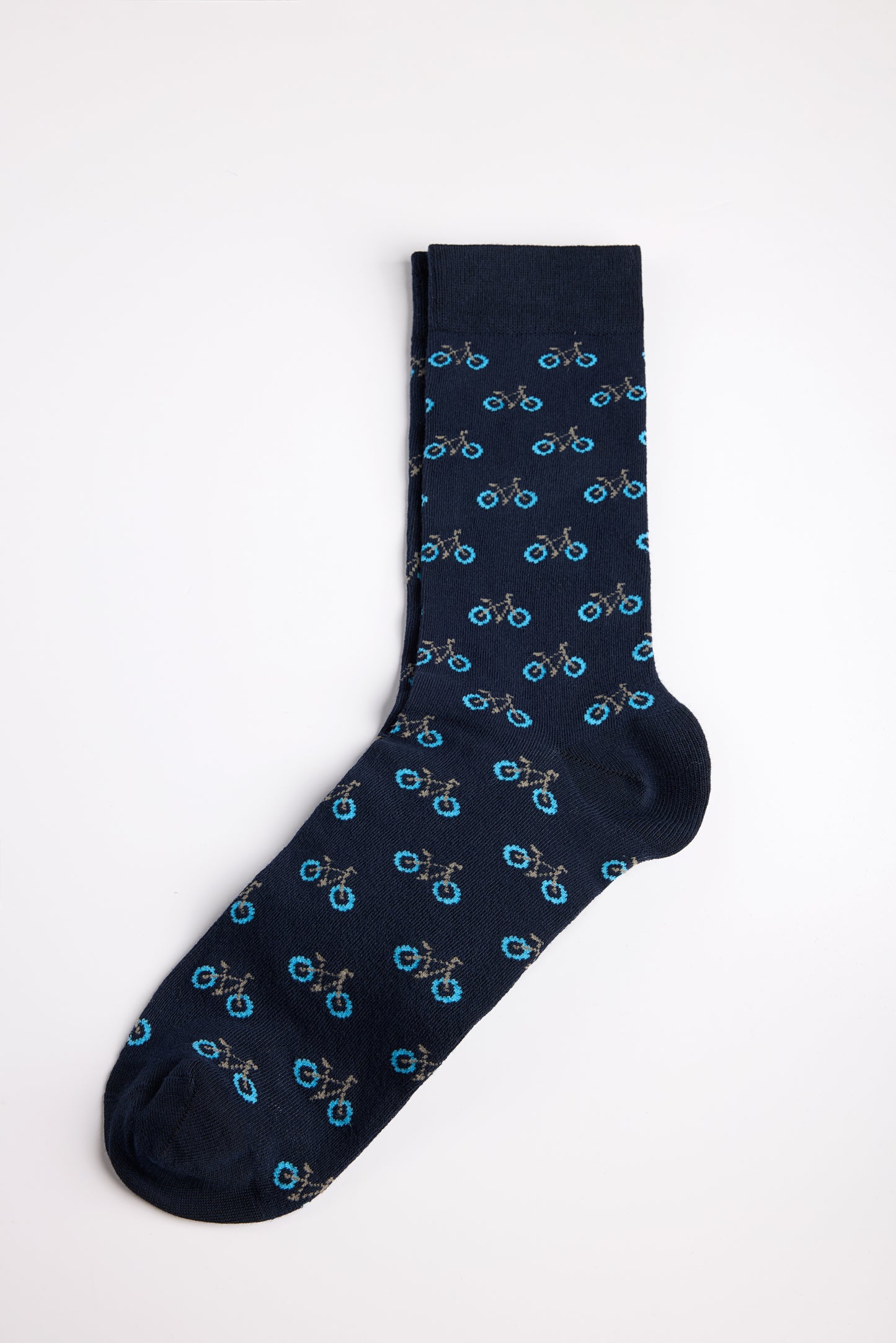 Chaussettes Teddy mi-hautes MOTIFS MIX BIKE DARK NAVY