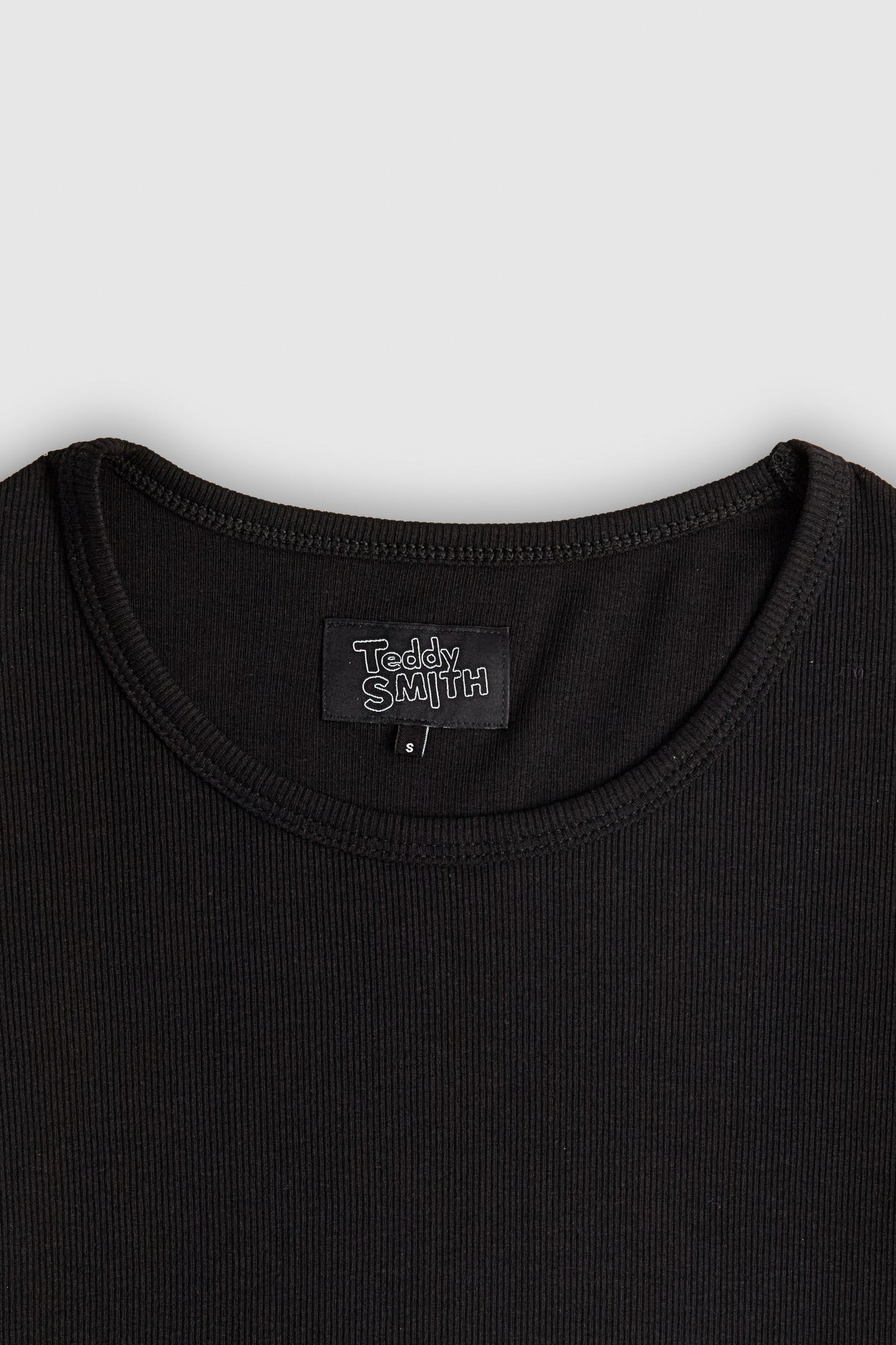T-shirt col rond manches courtes T-REMA MC RIB NOIR