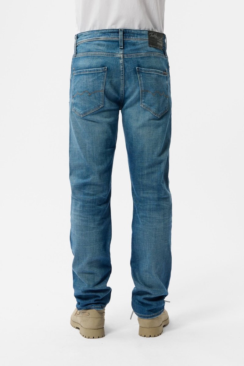 Jean coupe regular slim ROCK DUAL MOVE longueur 32 VINTAGE/INDIGO - 28 - Teddy Smith