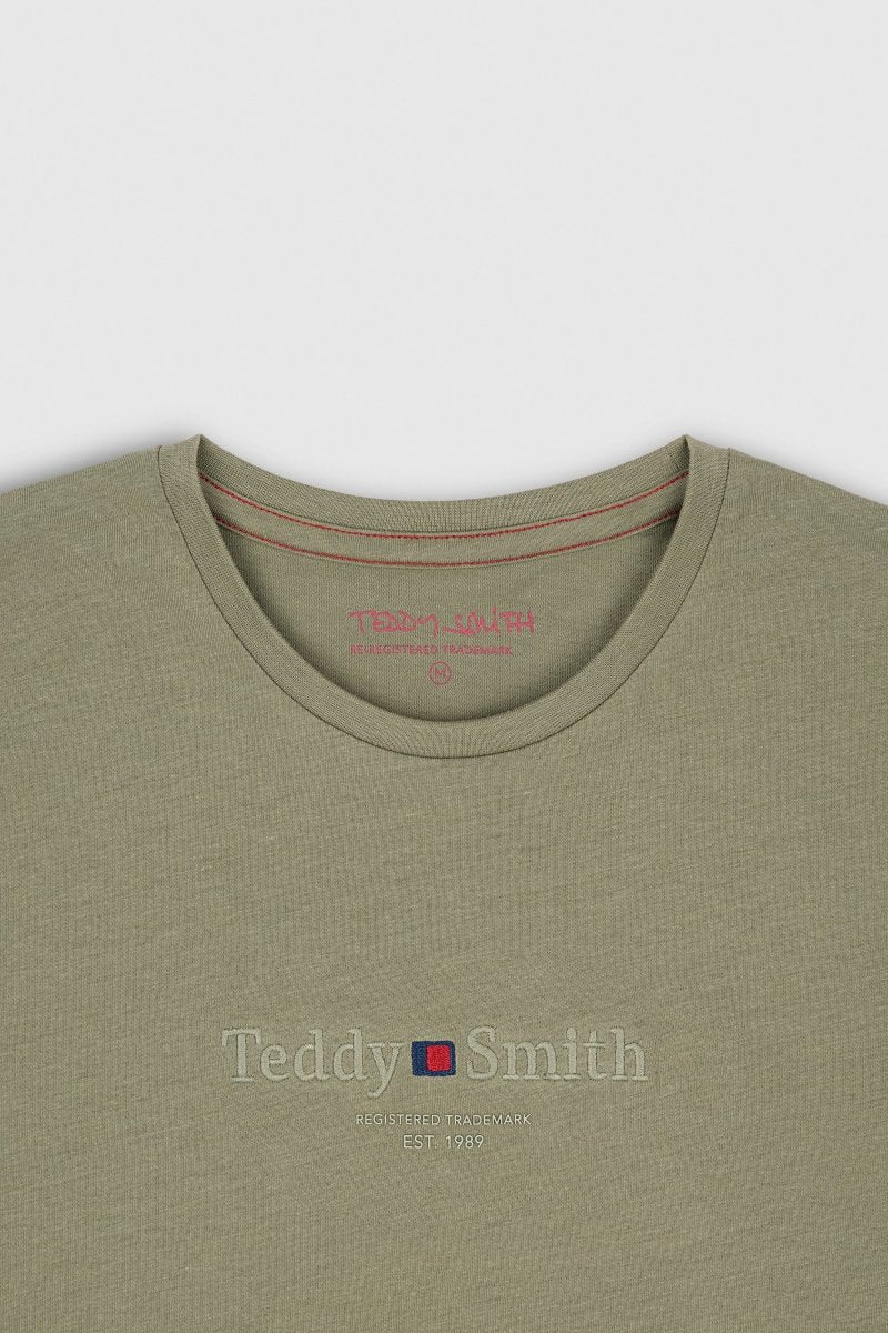 T-shirt T - JIM MC MILITARY KAKI - S - Teddy Smith