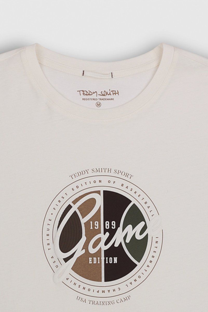 T-shirt T - MAXENS MC MIDDLE WHITE - S - Teddy Smith