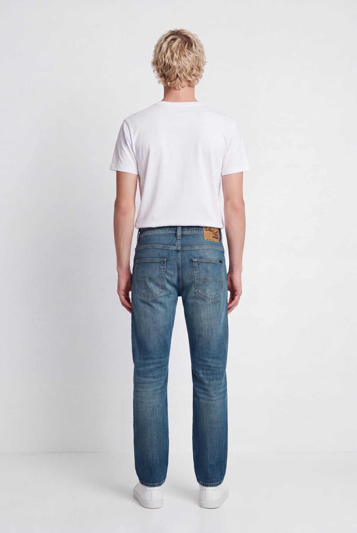 Jean droit REG L32 GRIS BLEU