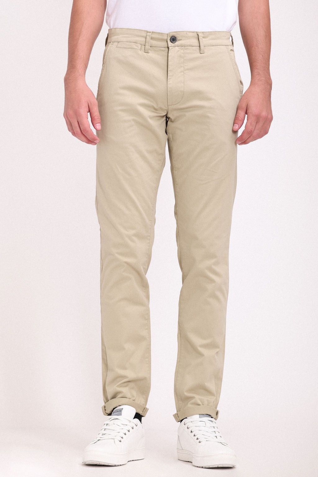 Pantalon style chino coupe slim P-CHINO BEIGE STONE