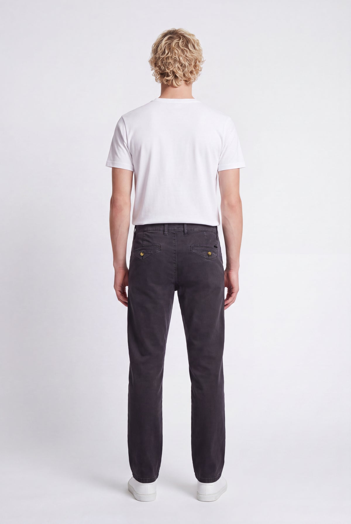 Pantalon chino slim PALLAS CHINO JA GRIS ANTHRACITE - Teddy Smith