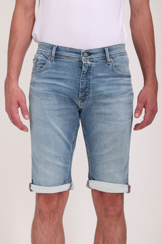 Achat Bermuda denim coupe 5 poches SCOTTY 3 REG FRIPP/INDIGO CLAIR MEDIUM