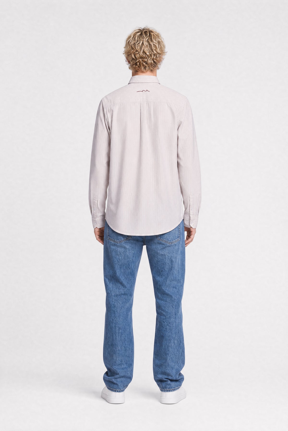 Chemise droite à rayures C-STANLEY ML WORKER BEIGE - Teddy Smith