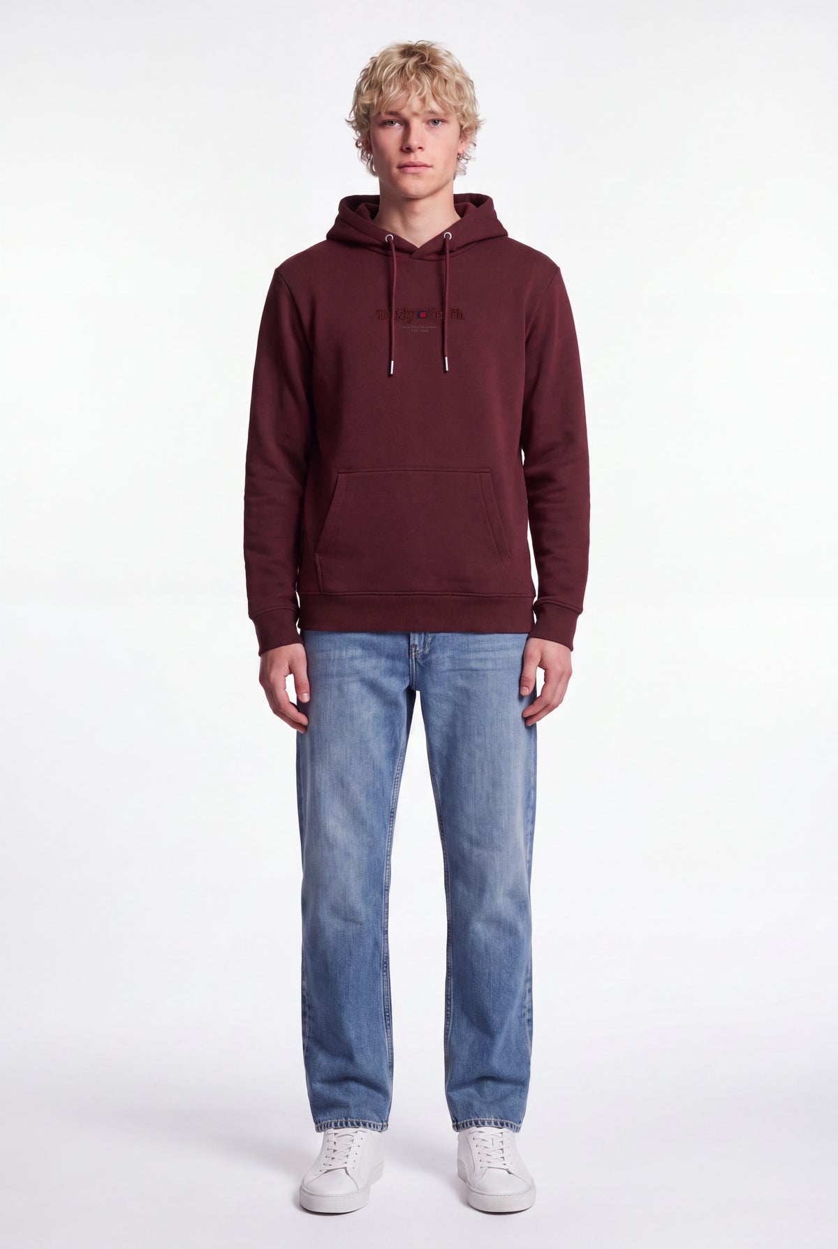 Sweat à capuche S-JIM HOODY BORDEAUX FONCE - Teddy Smith