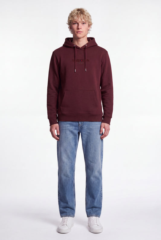 Achat Sweat à capuche S-JIM HOODY BORDEAUX FONCE