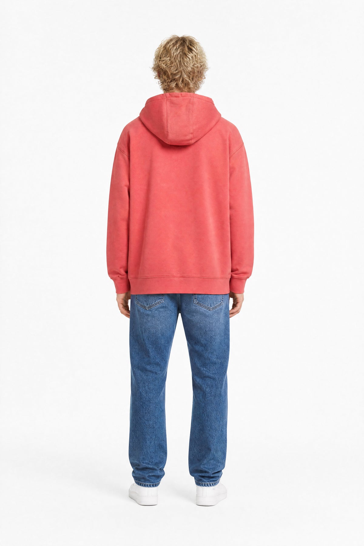 Sweat ample à capuche S-NATEO HOODY ROUGE COQUELICOT - Teddy Smith