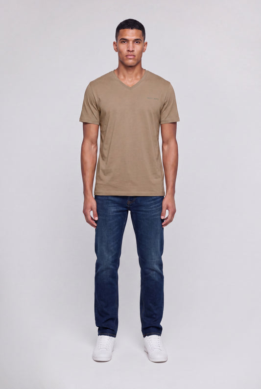 Achat T-shirt col V TAWAX 2 MC WOLF BEIGE