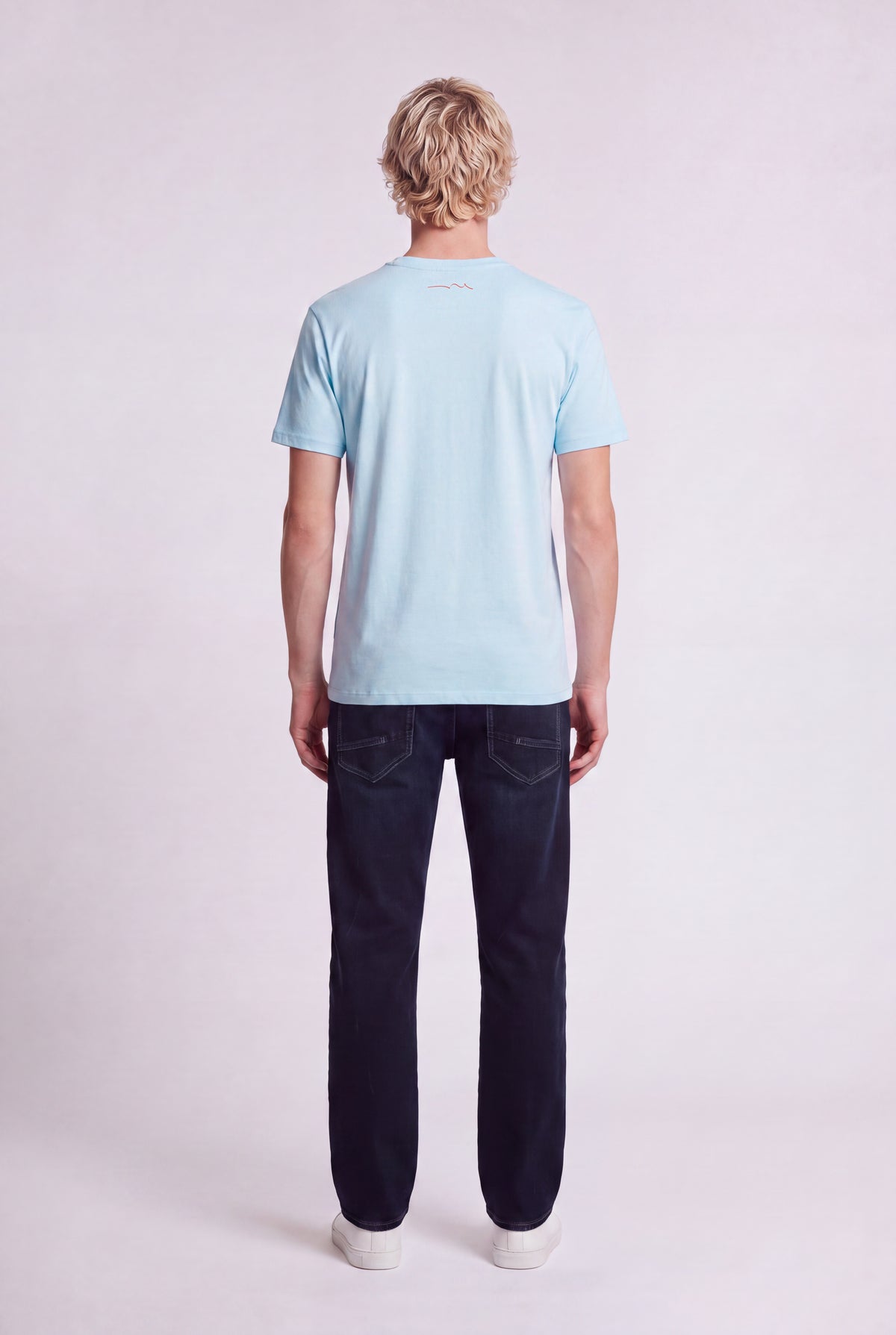 T-shirt col rond T-SOY 2 MC PASTEL BLUE - Teddy Smith