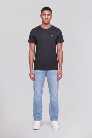 T-shirt col rond THE TEE 1 MELANGE BLACK/BLANC - Teddy Smith