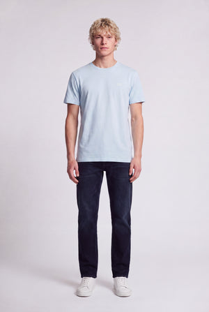 T-shirt col rond THE TEE 1 MC PASTEL BLUE CHINE - Teddy Smith