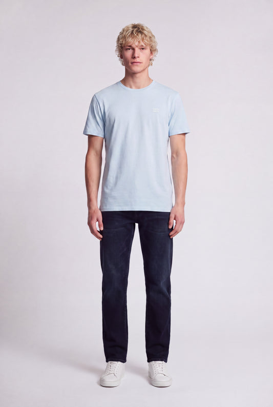 Achat T-shirt col rond THE TEE 1 MC PASTEL BLUE CHINE